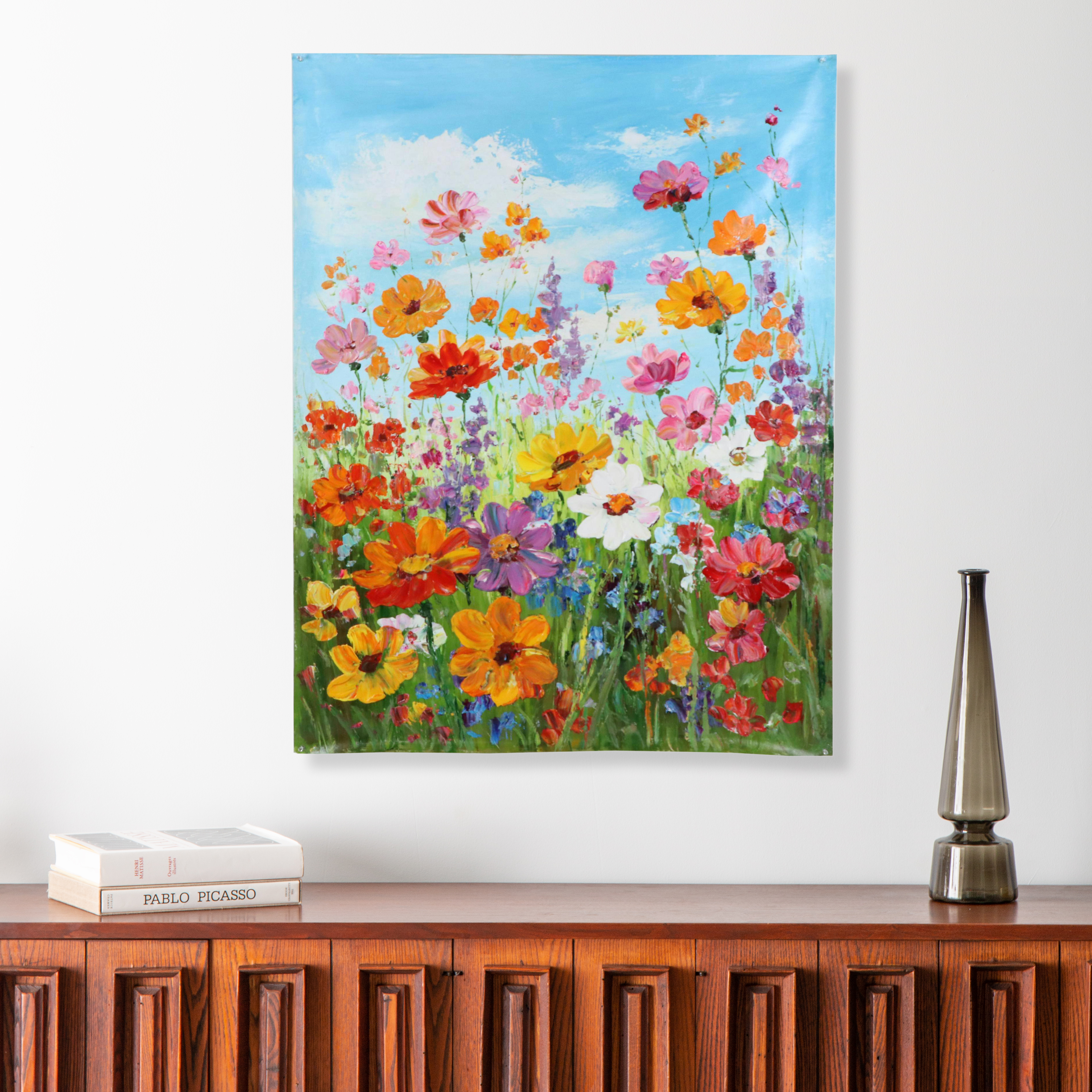 Ping Floral Landscape Oil Painting, 21st Century