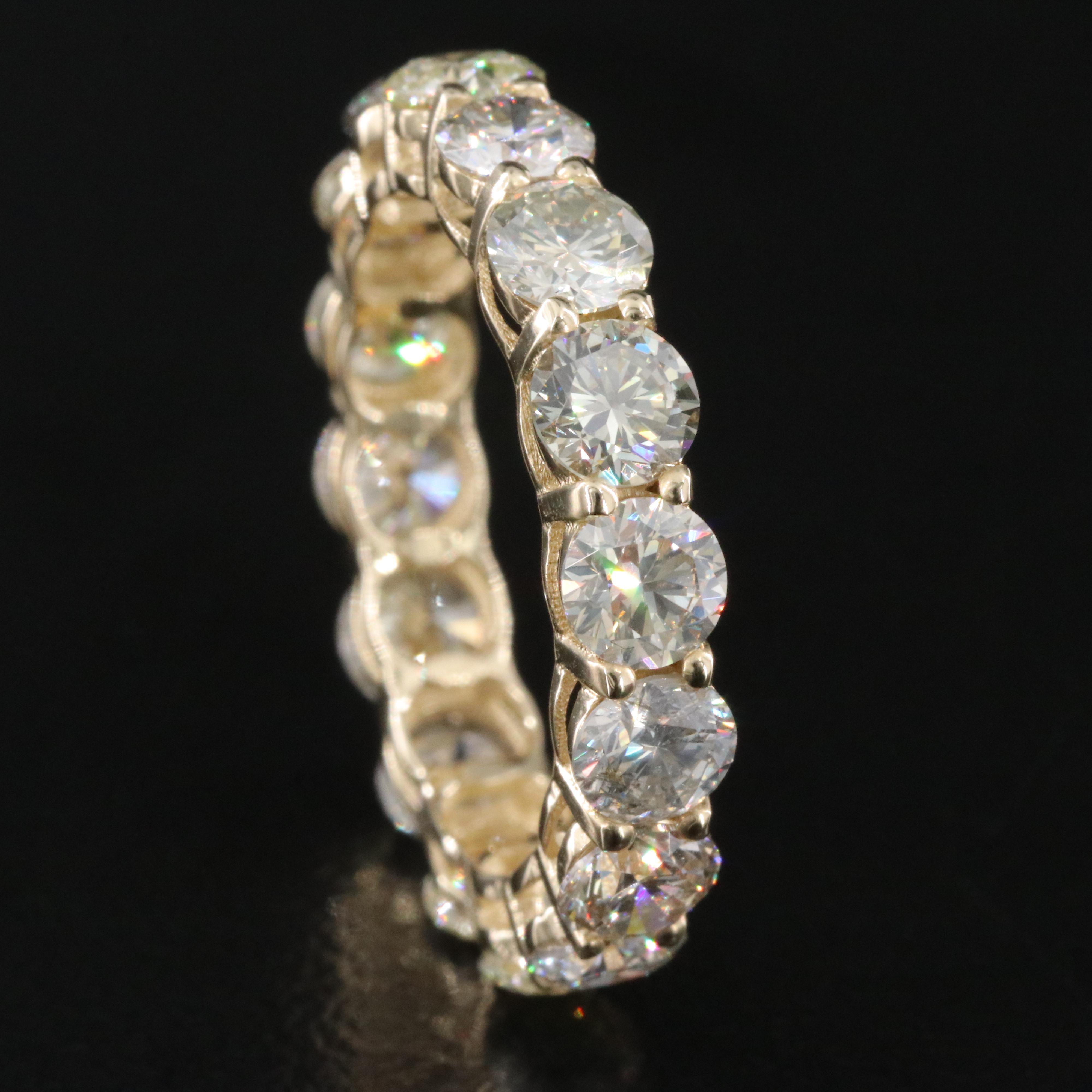 14K 4.81 CTW Fancy Diamond Eternity Band with IGI Jewelry Report