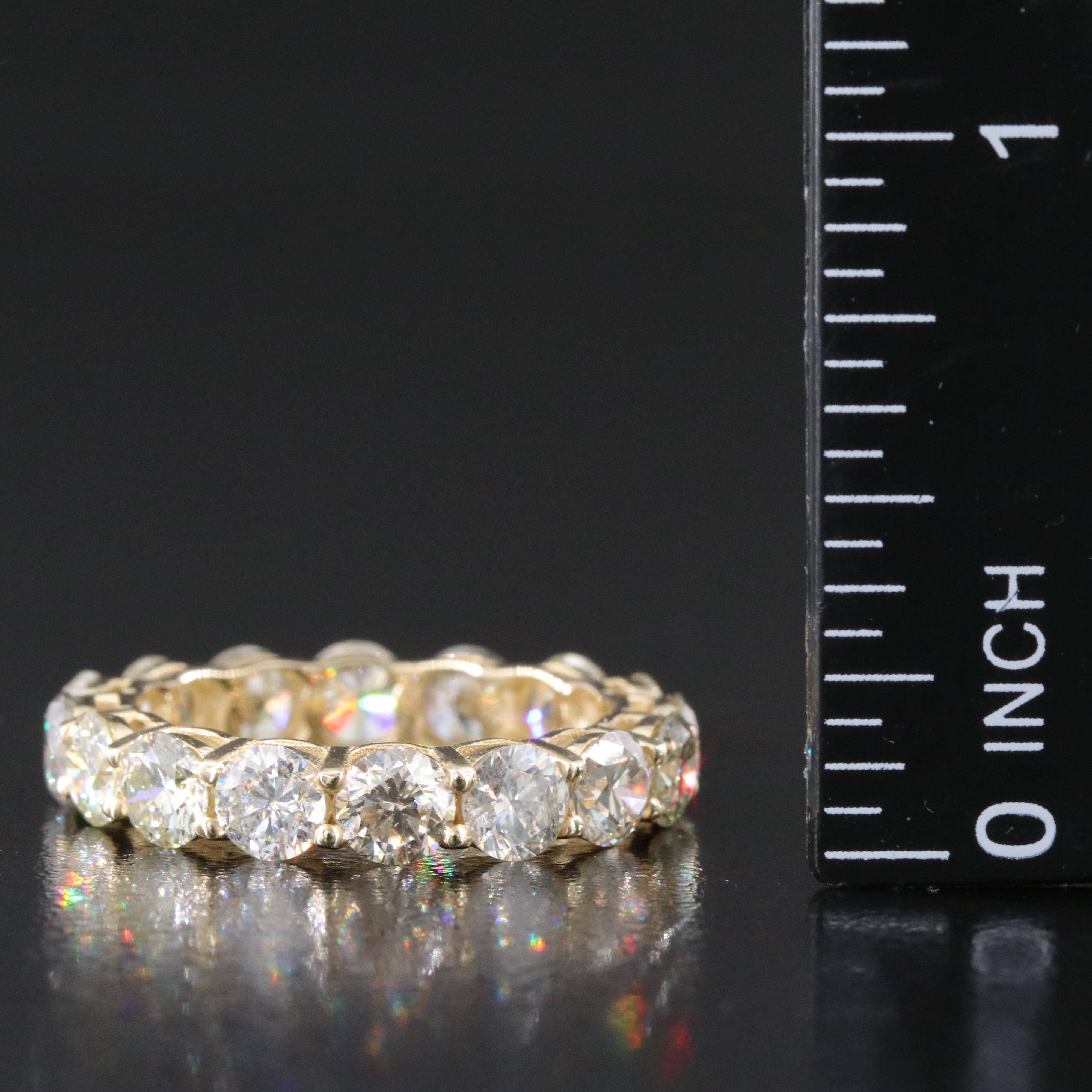14K 4.81 CTW Fancy Diamond Eternity Band with IGI Jewelry Report