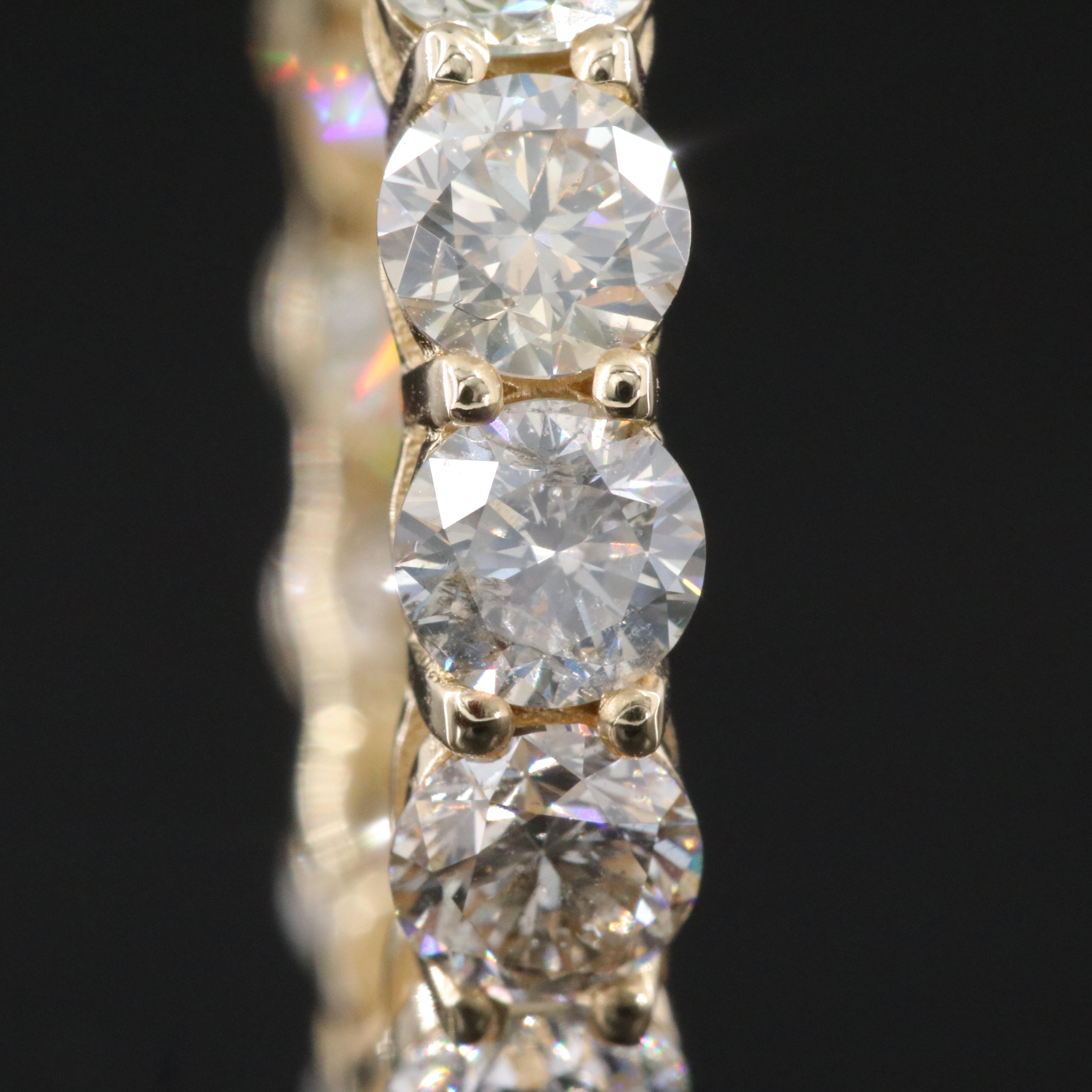 14K 4.81 CTW Fancy Diamond Eternity Band with IGI Jewelry Report