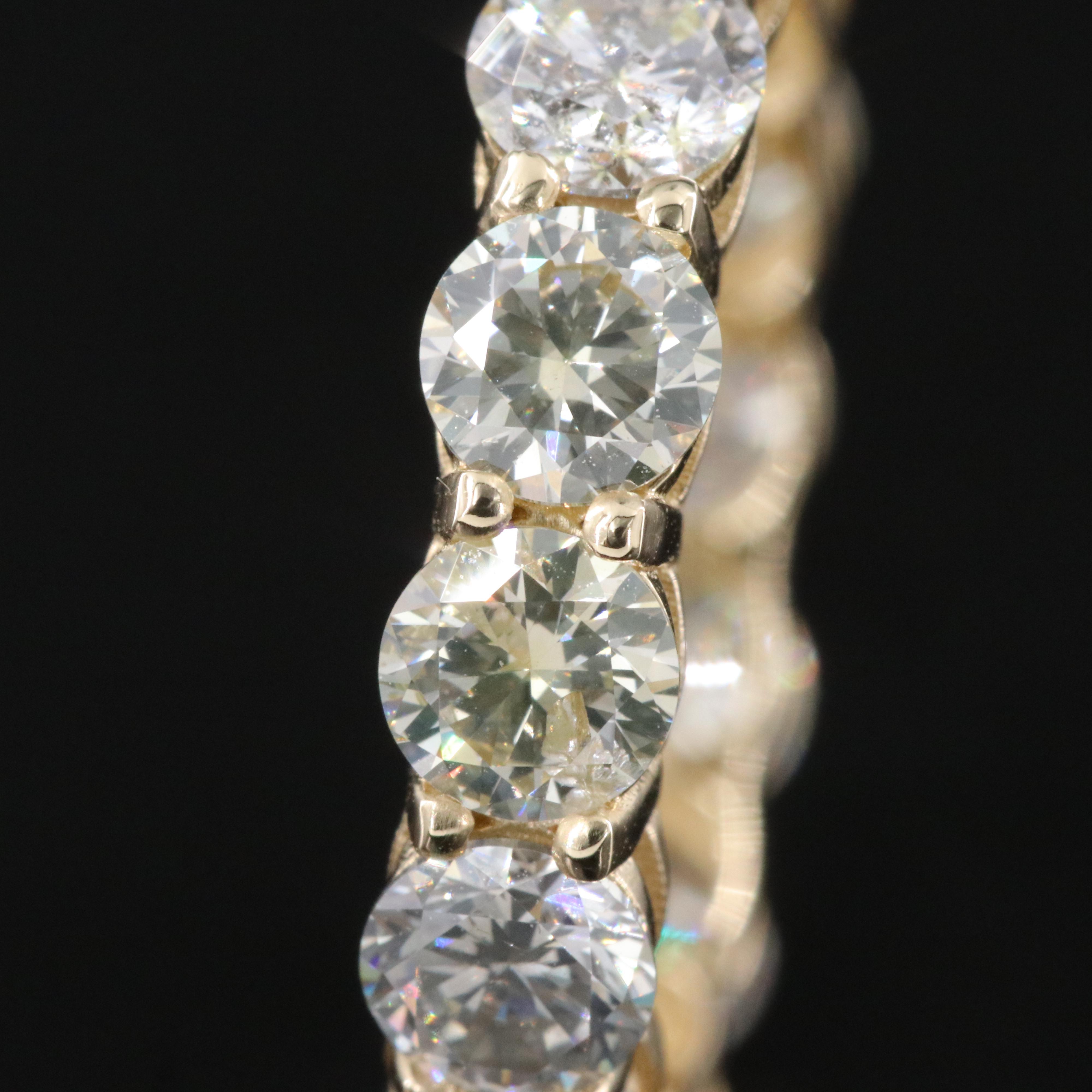 14K 4.81 CTW Fancy Diamond Eternity Band with IGI Jewelry Report