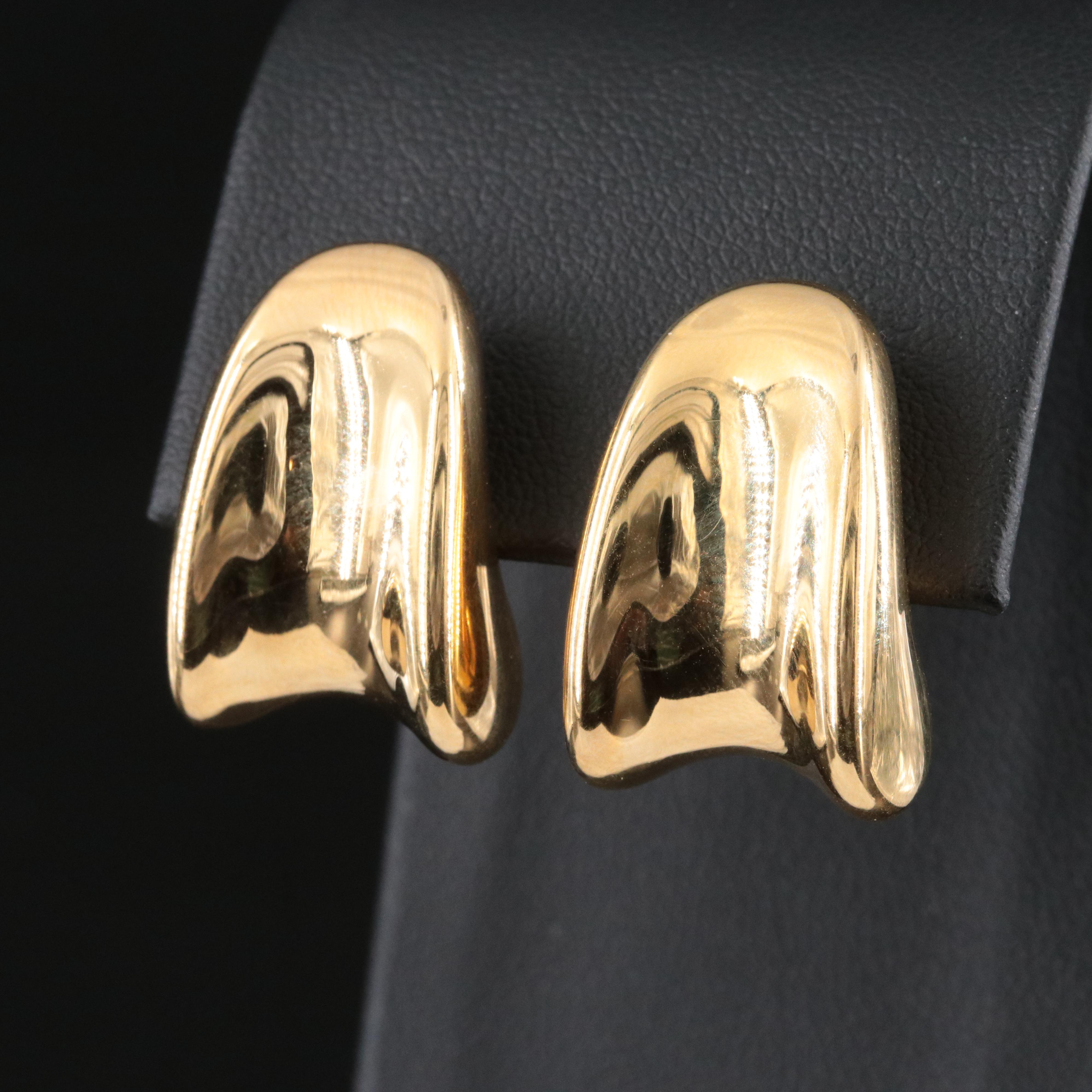 14K Milor Fluted Drop Earrings