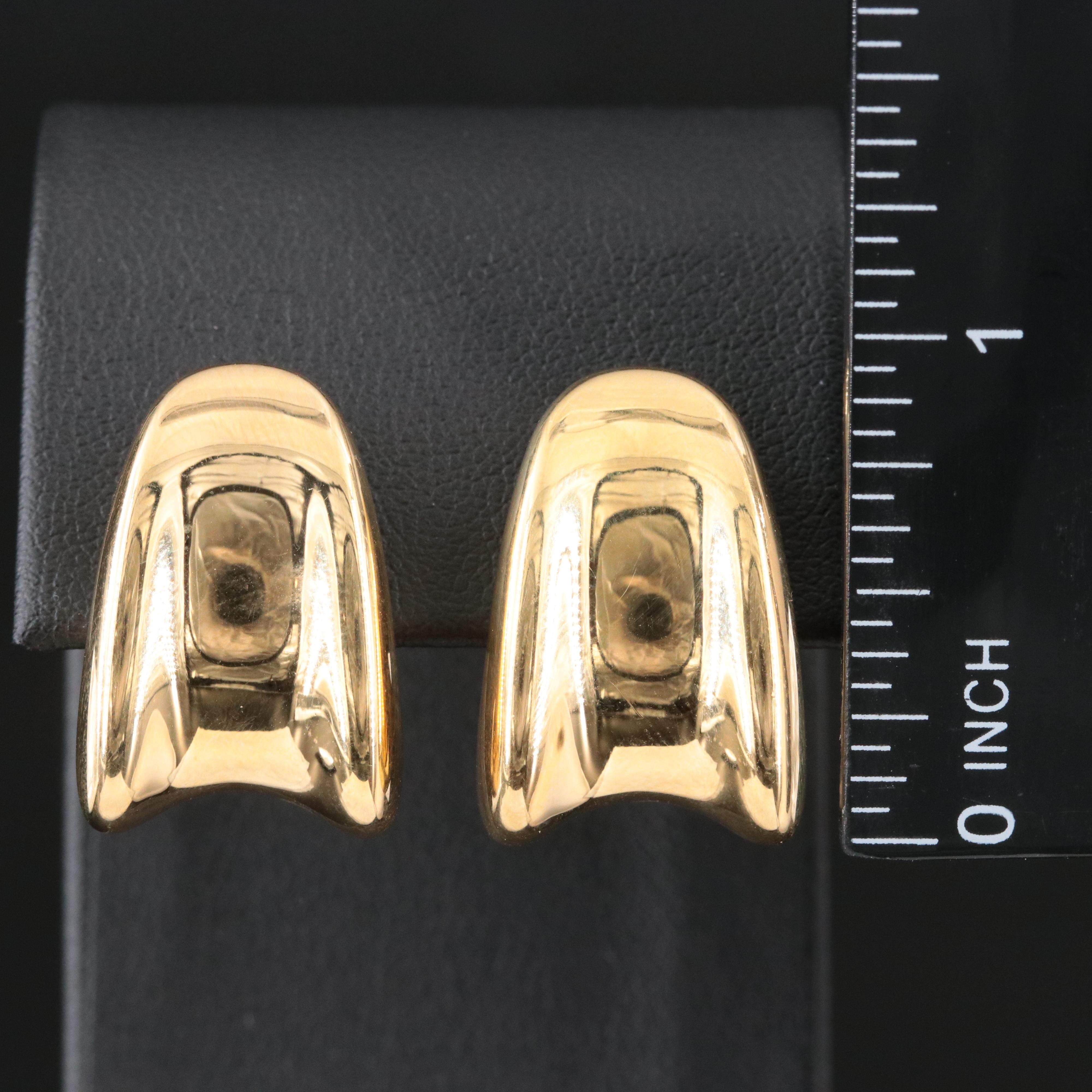 14K Milor Fluted Drop Earrings