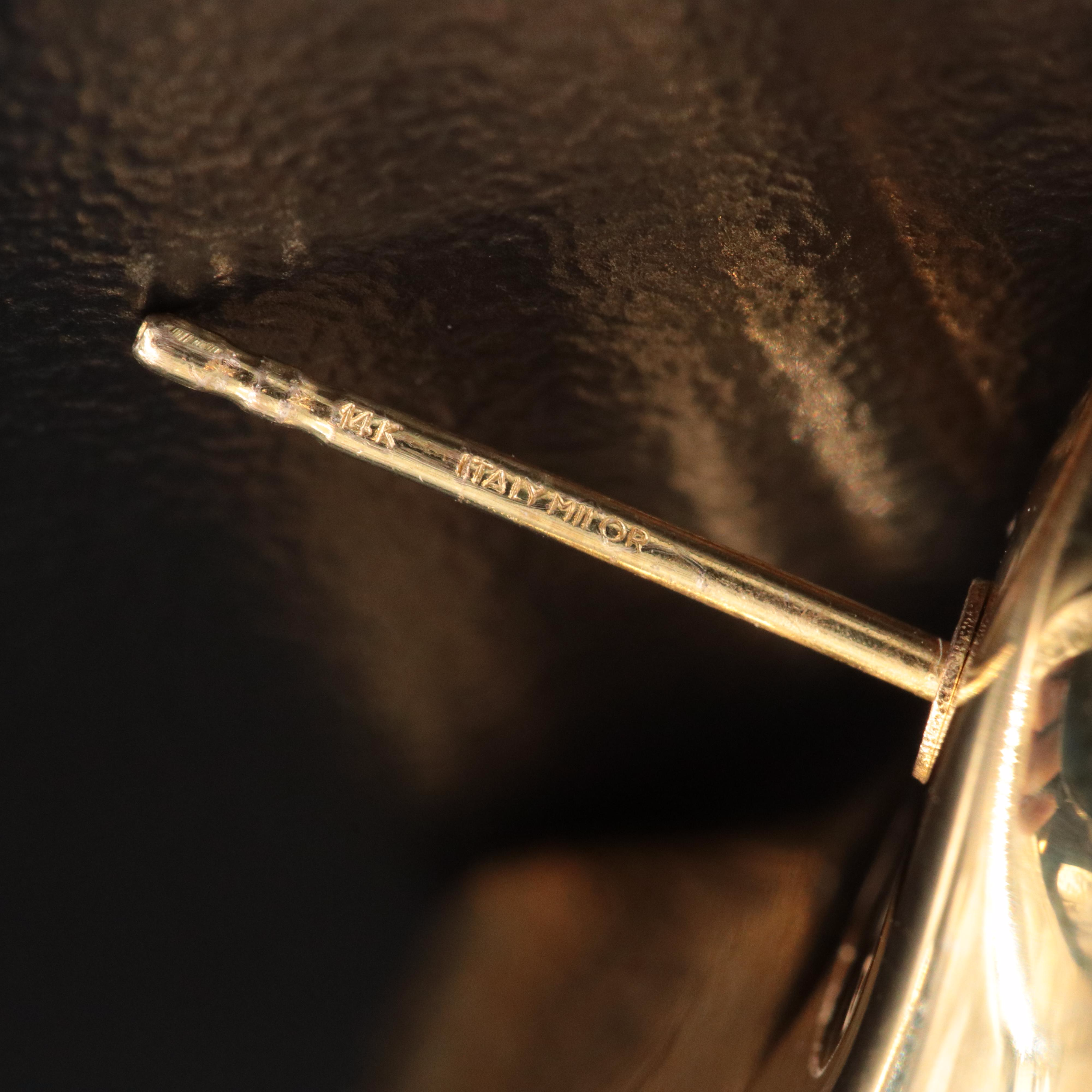 14K Milor Fluted Drop Earrings