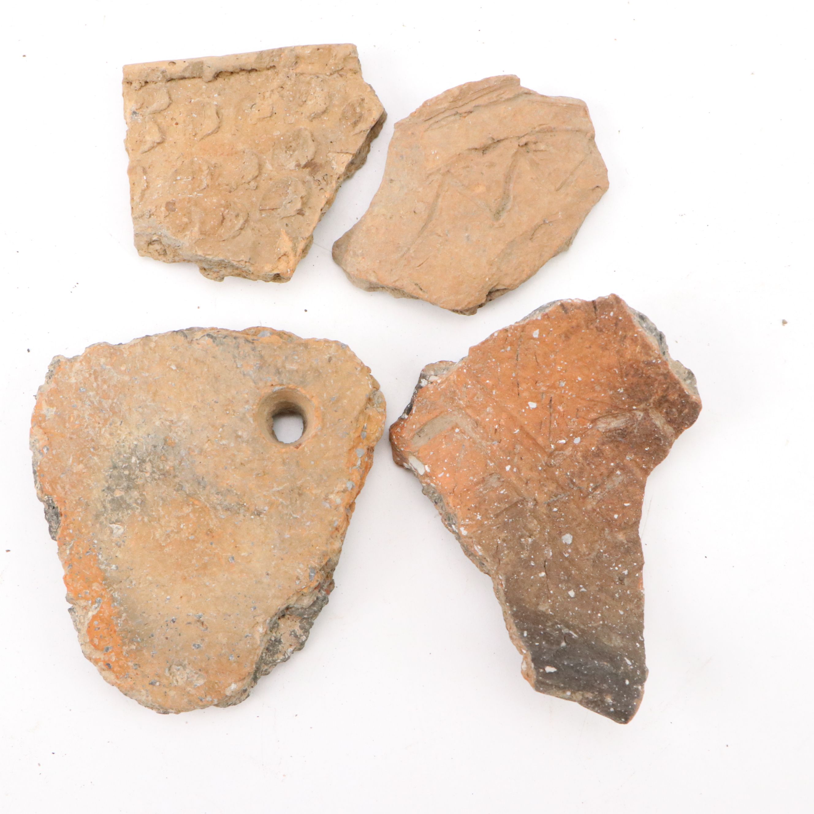 Fort Ancient Shell Tempered Ceramic Potsherds, 1000–1750 CE