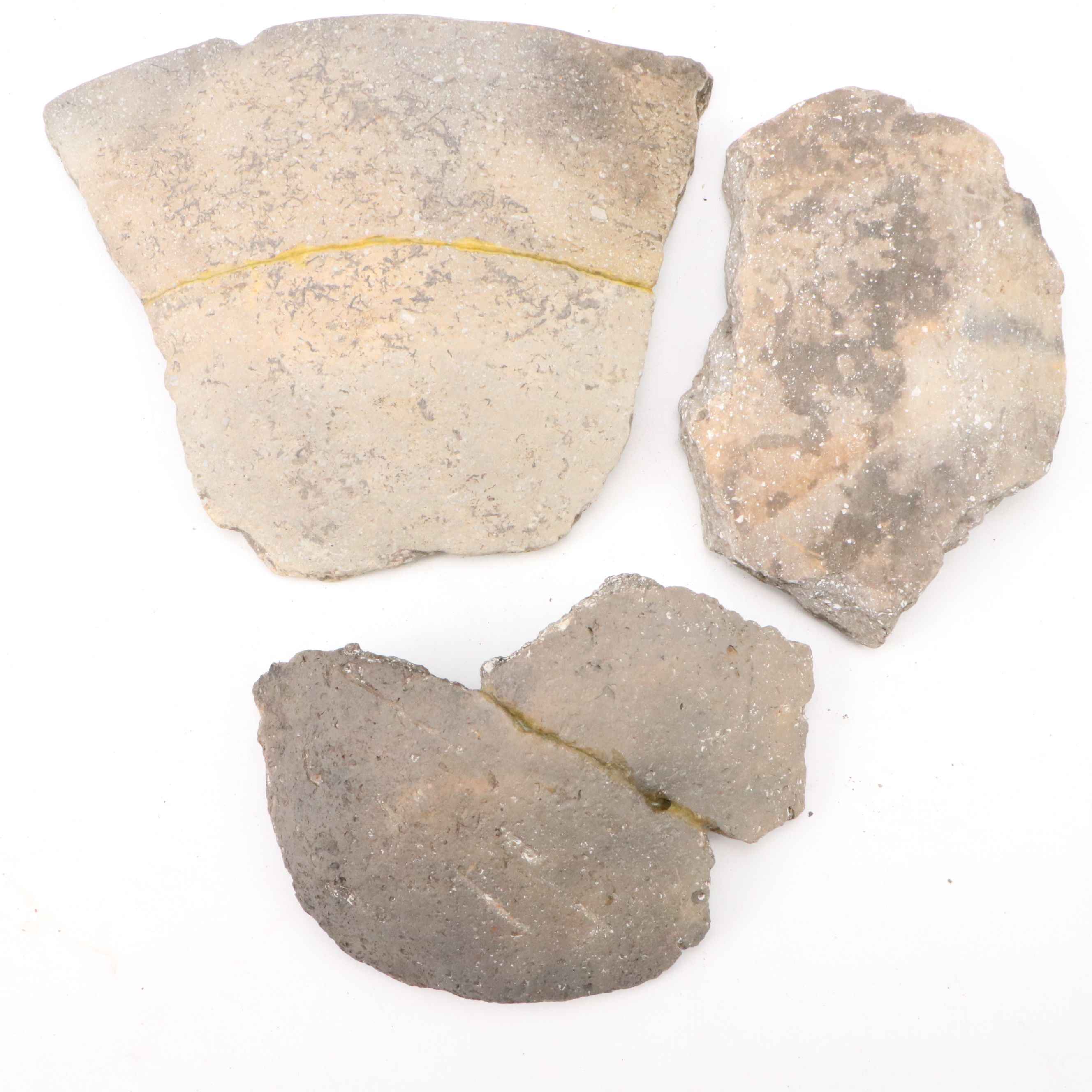 Fort Ancient Shell Tempered Ceramic Potsherds, 1000–1750 CE