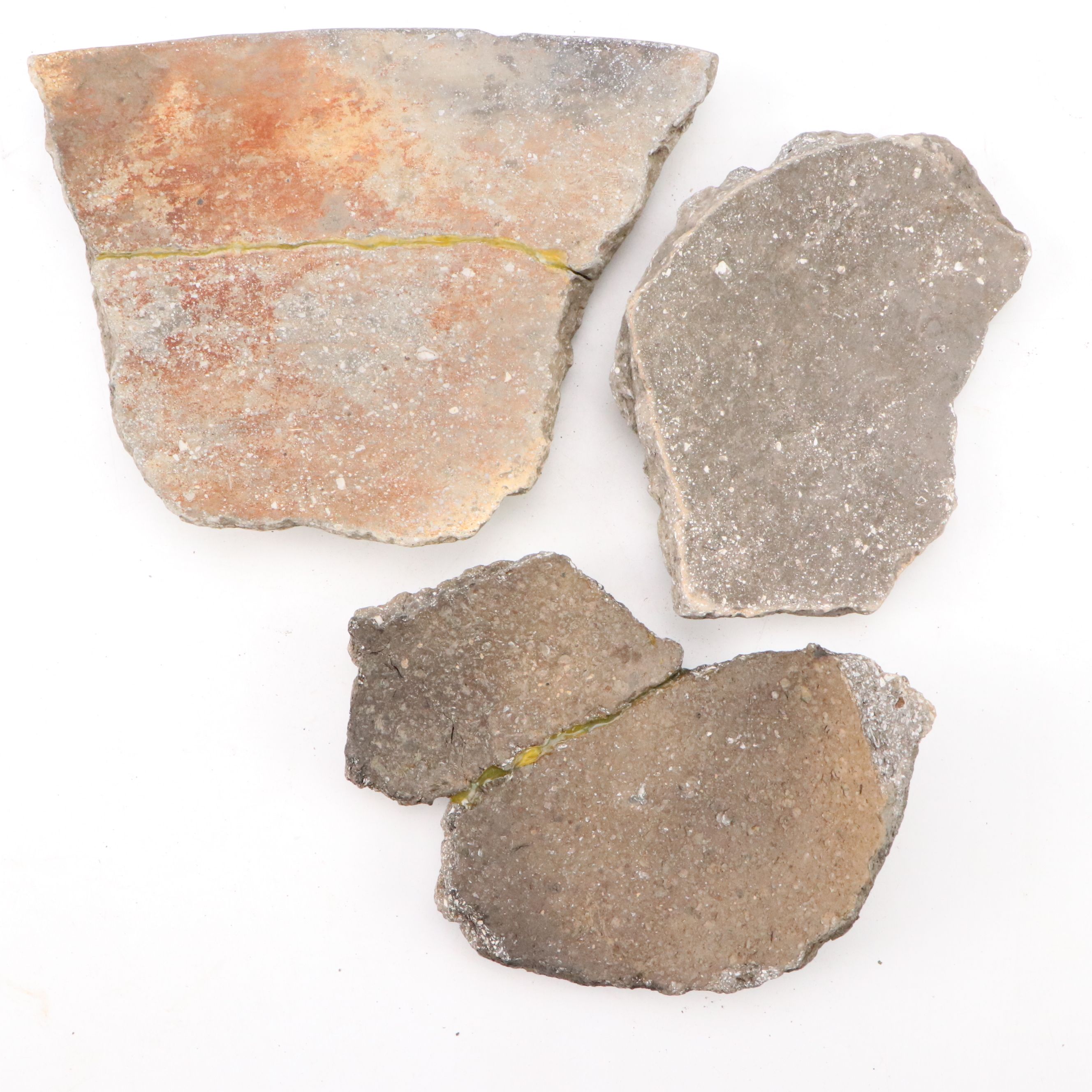 Fort Ancient Shell Tempered Ceramic Potsherds, 1000–1750 CE