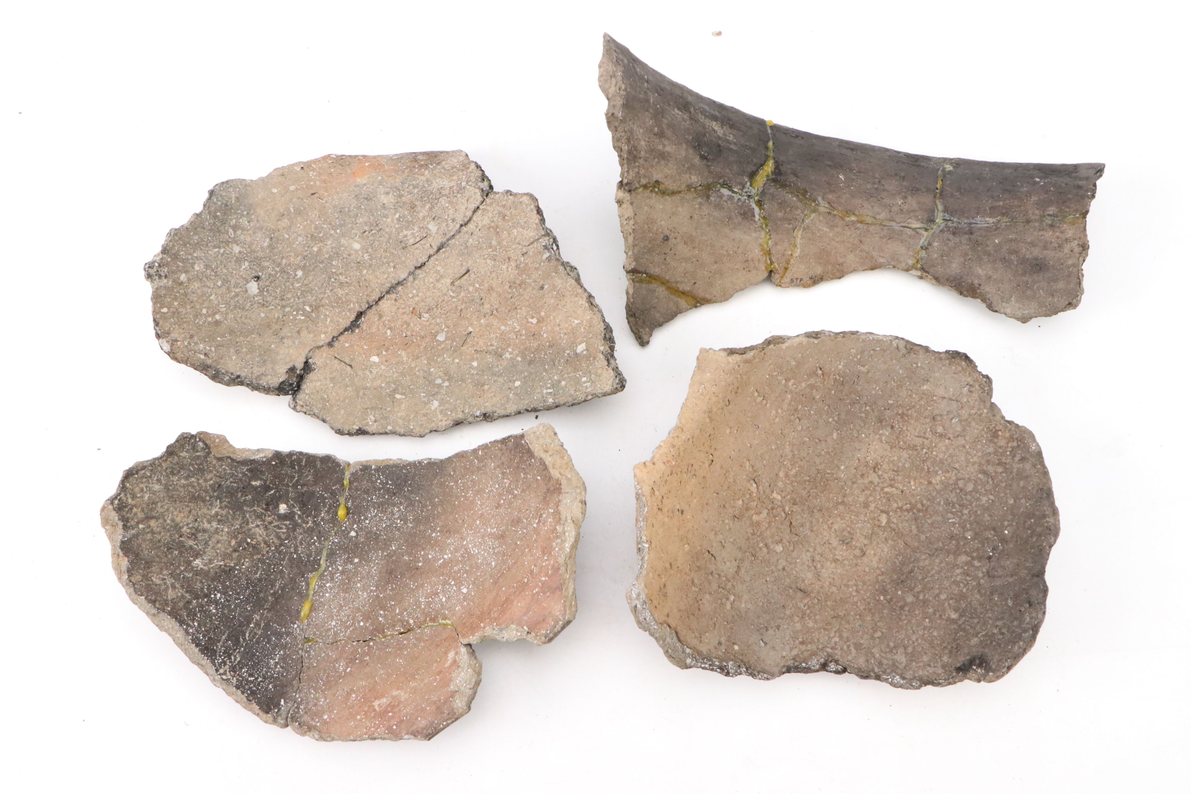 Fort Ancient Shell Tempered Ceramic Potsherds, 1000–1750 CE