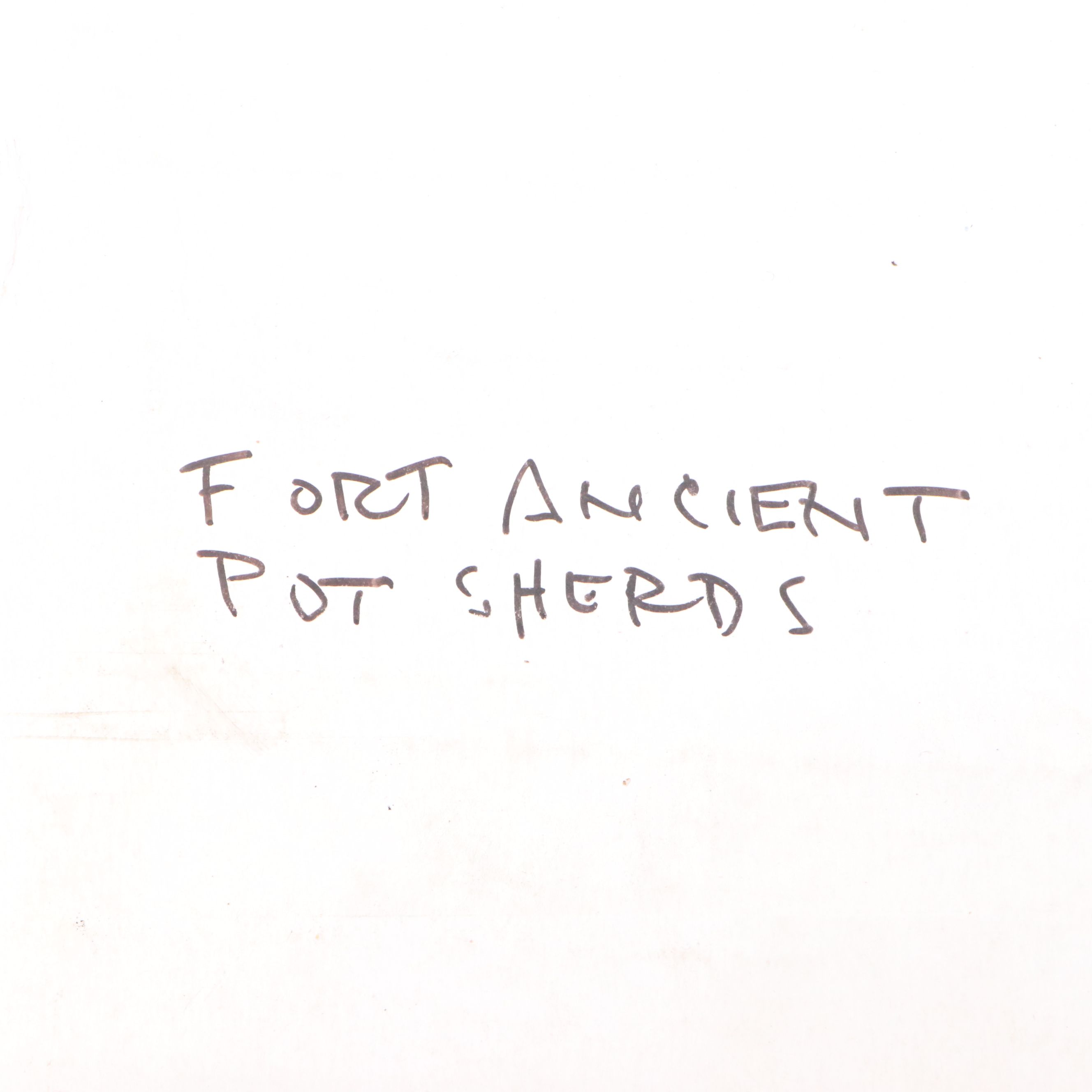 Fort Ancient Shell Tempered Ceramic Potsherds, 1000–1750 CE