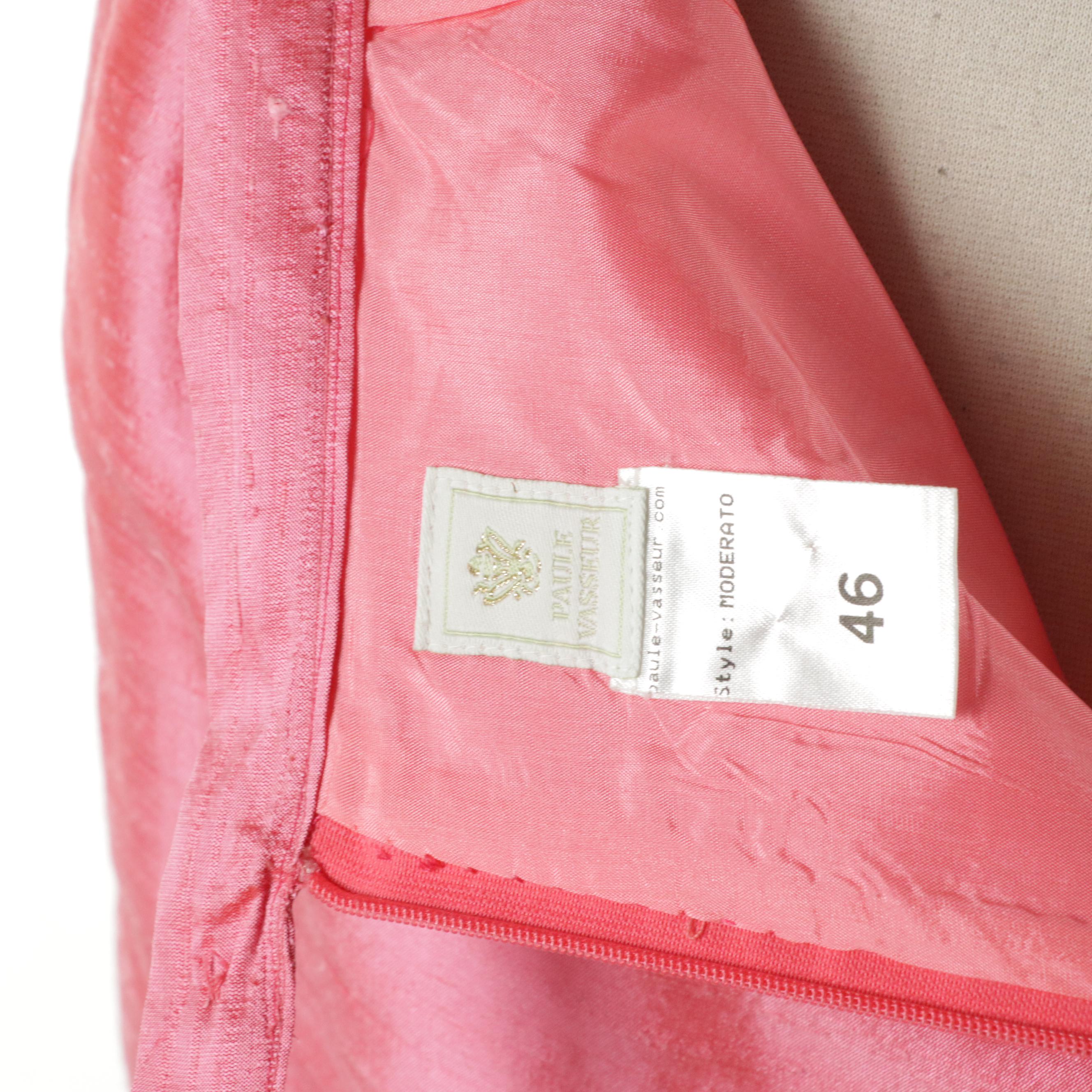 Paule Vasseur Silk Shantung and Renée DuMarr Polyester Floral Skirt Suits