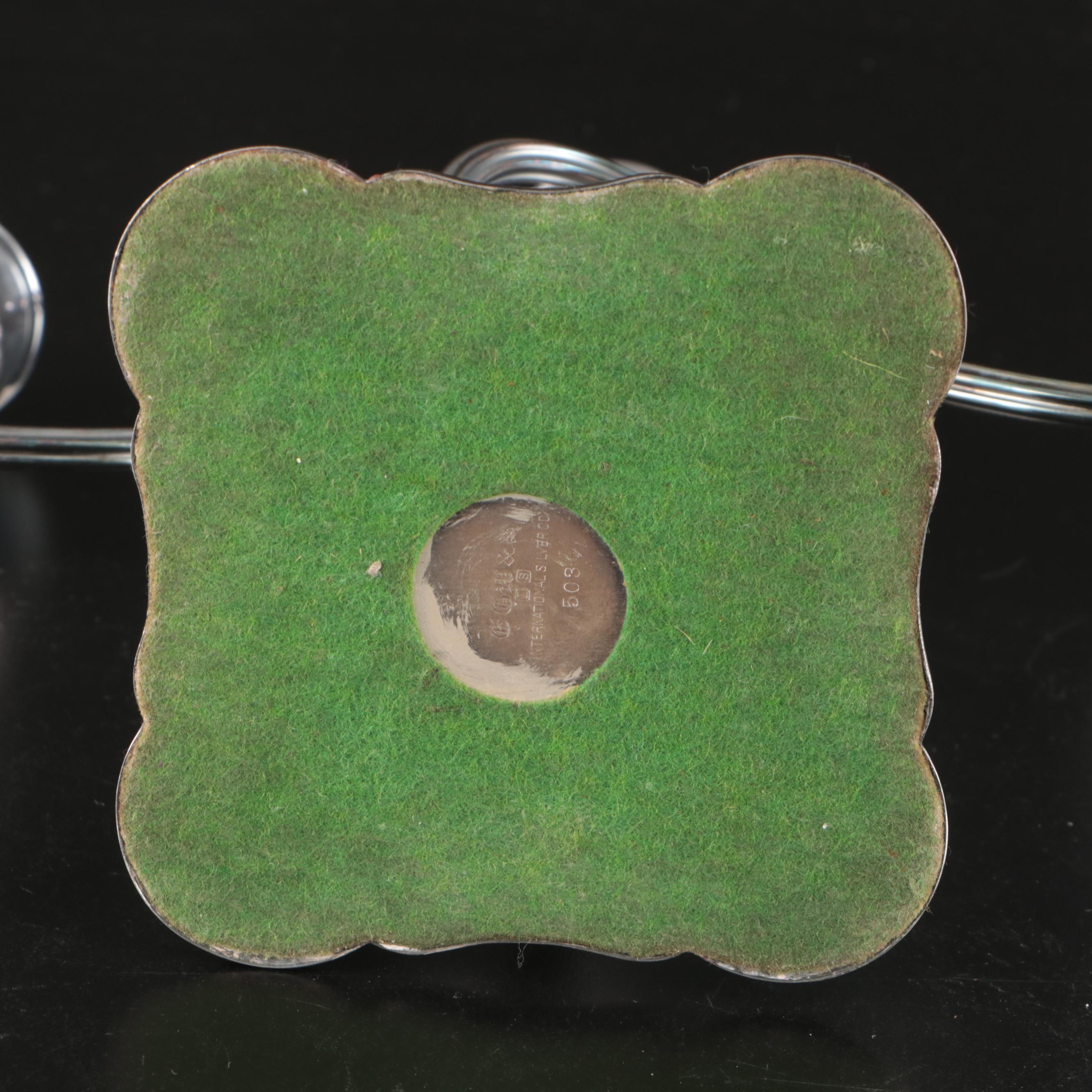 International Silver Repoussé Silver Plate Three-Arm Candelabrum