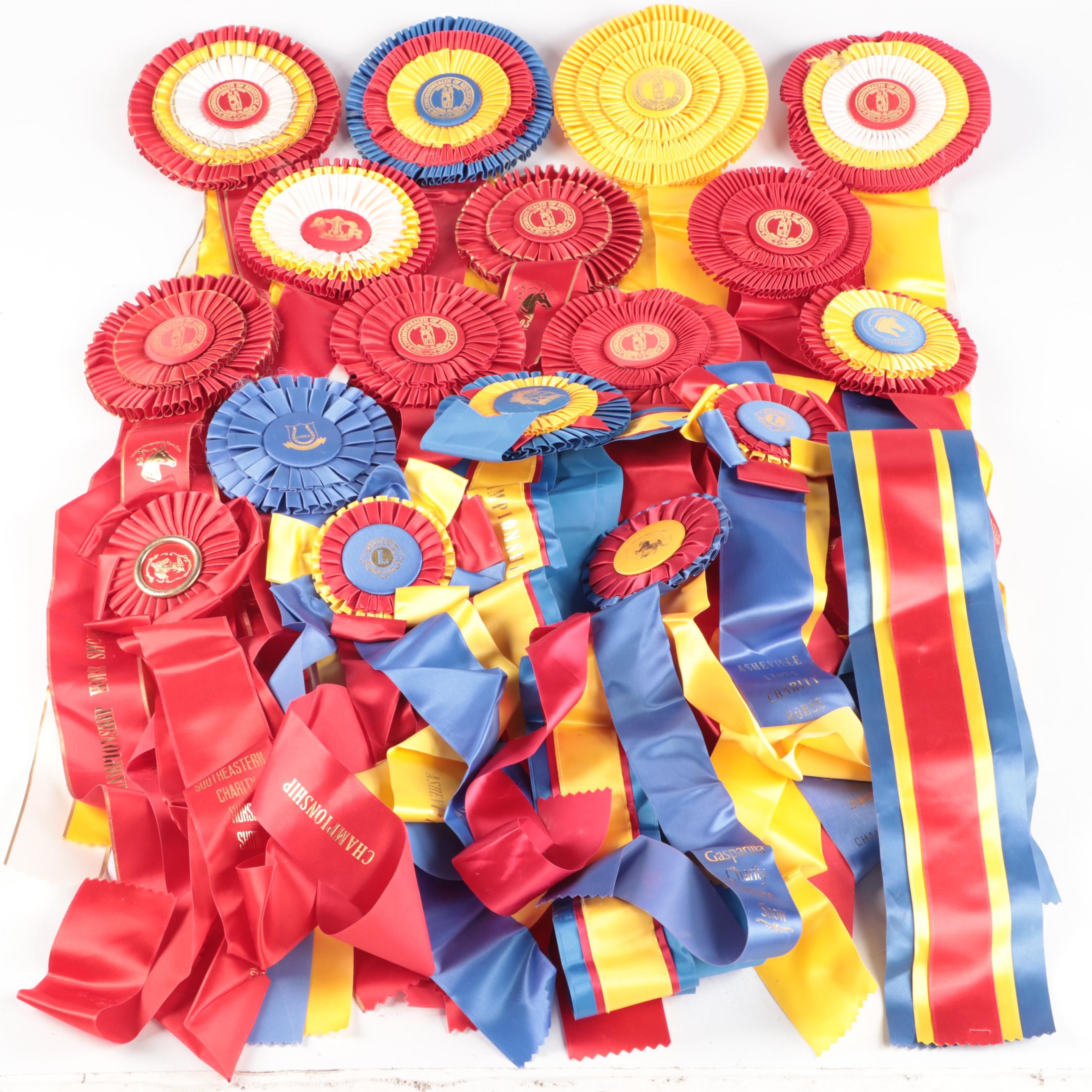 Kentucky State Fair and Other Saddlebred Equestrian Award Ribbons