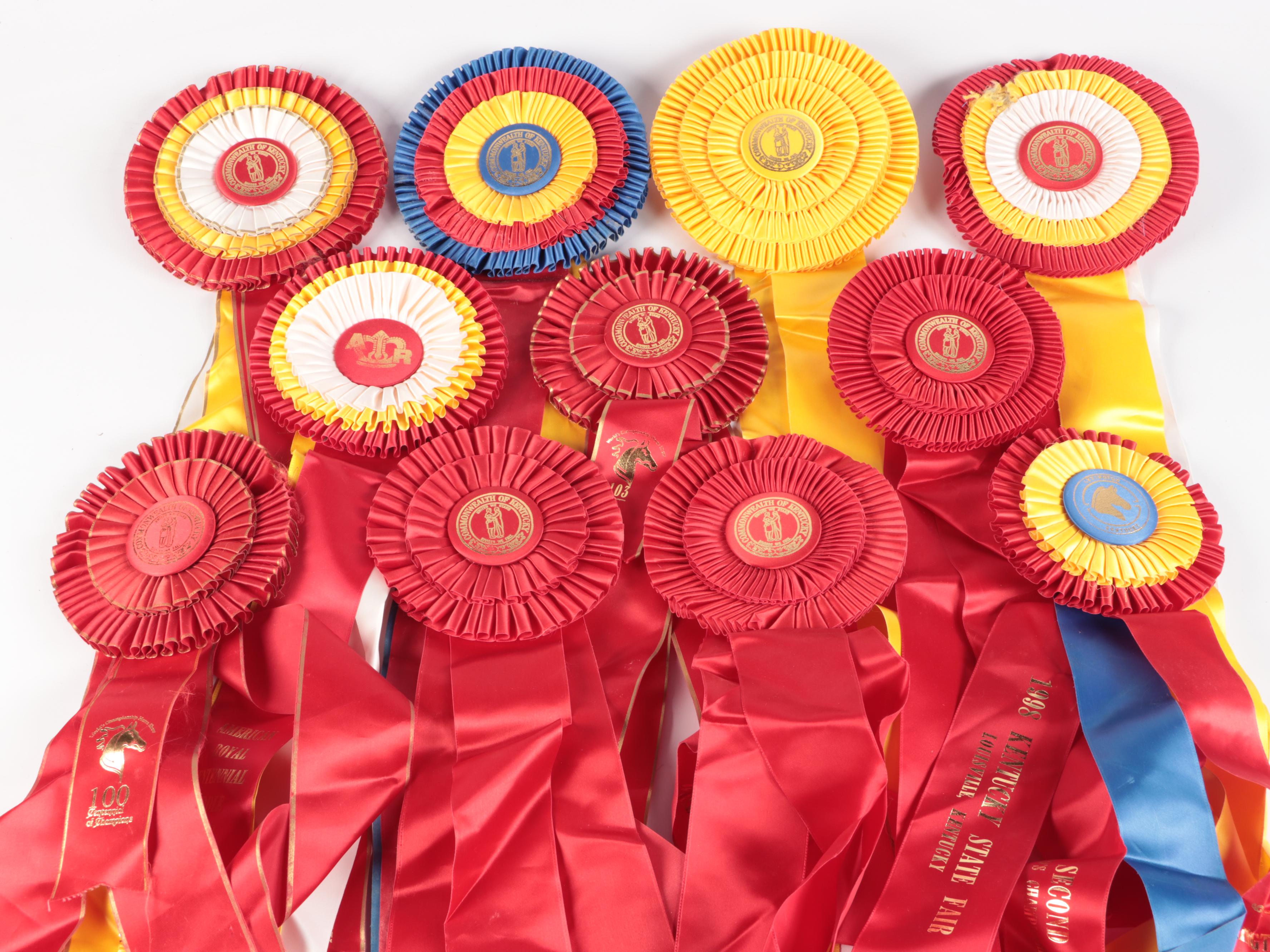 Kentucky State Fair and Other Saddlebred Equestrian Award Ribbons