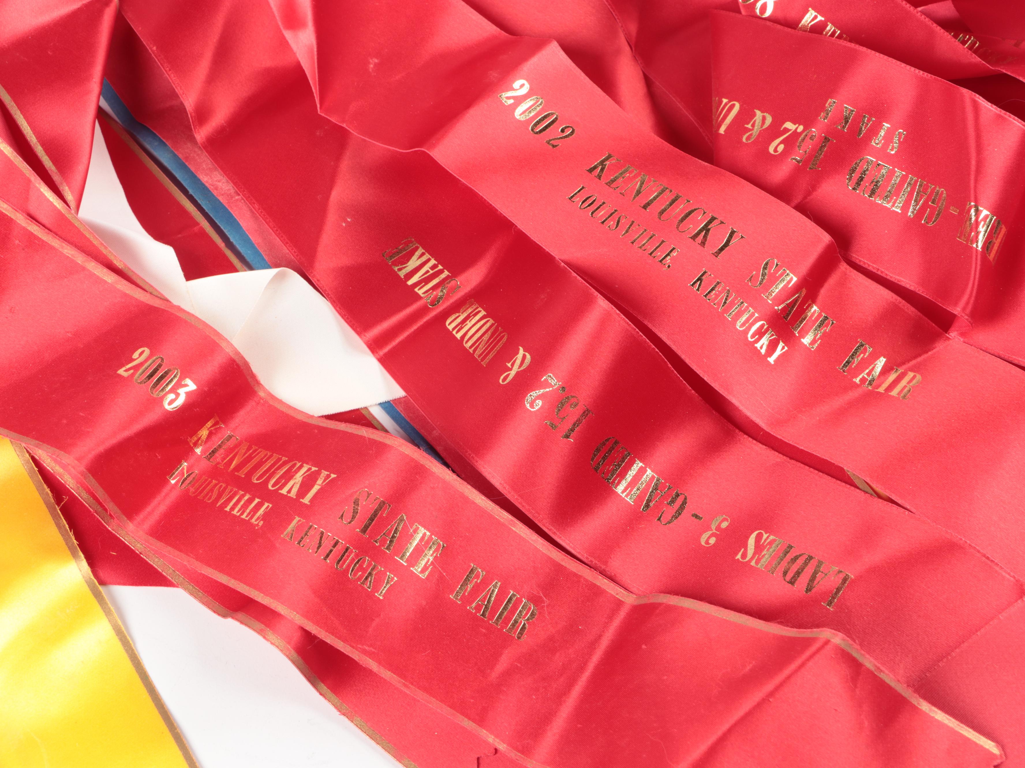 Kentucky State Fair and Other Saddlebred Equestrian Award Ribbons