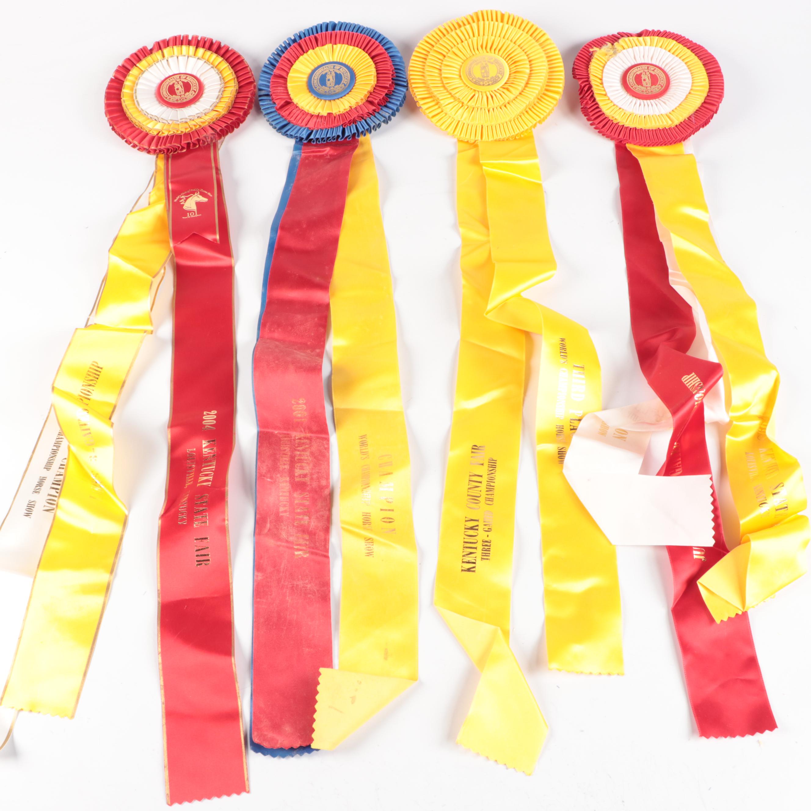 Kentucky State Fair and Other Saddlebred Equestrian Award Ribbons