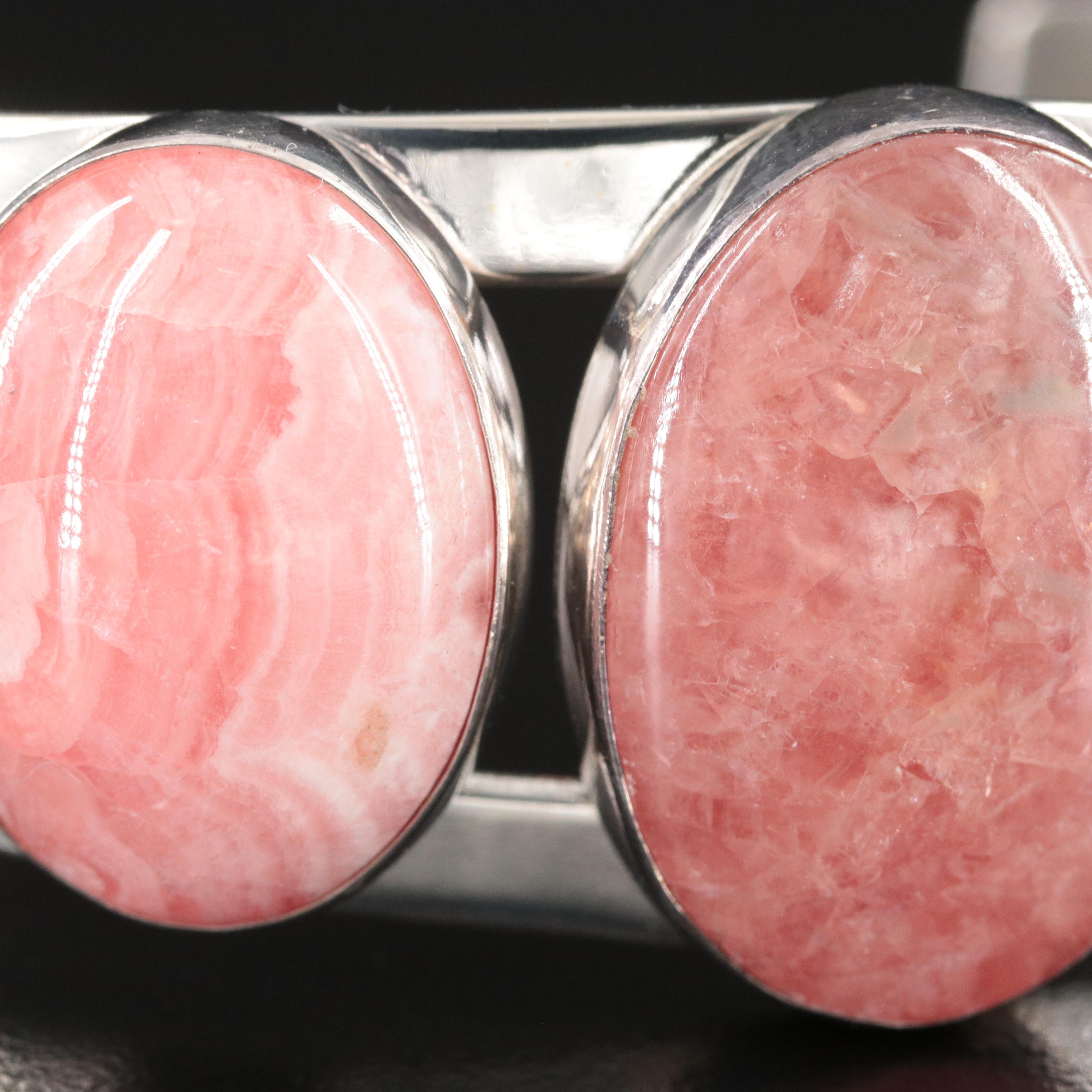 Desert Rose Trading Sterling Rhodochrosite Cuff Bracelet