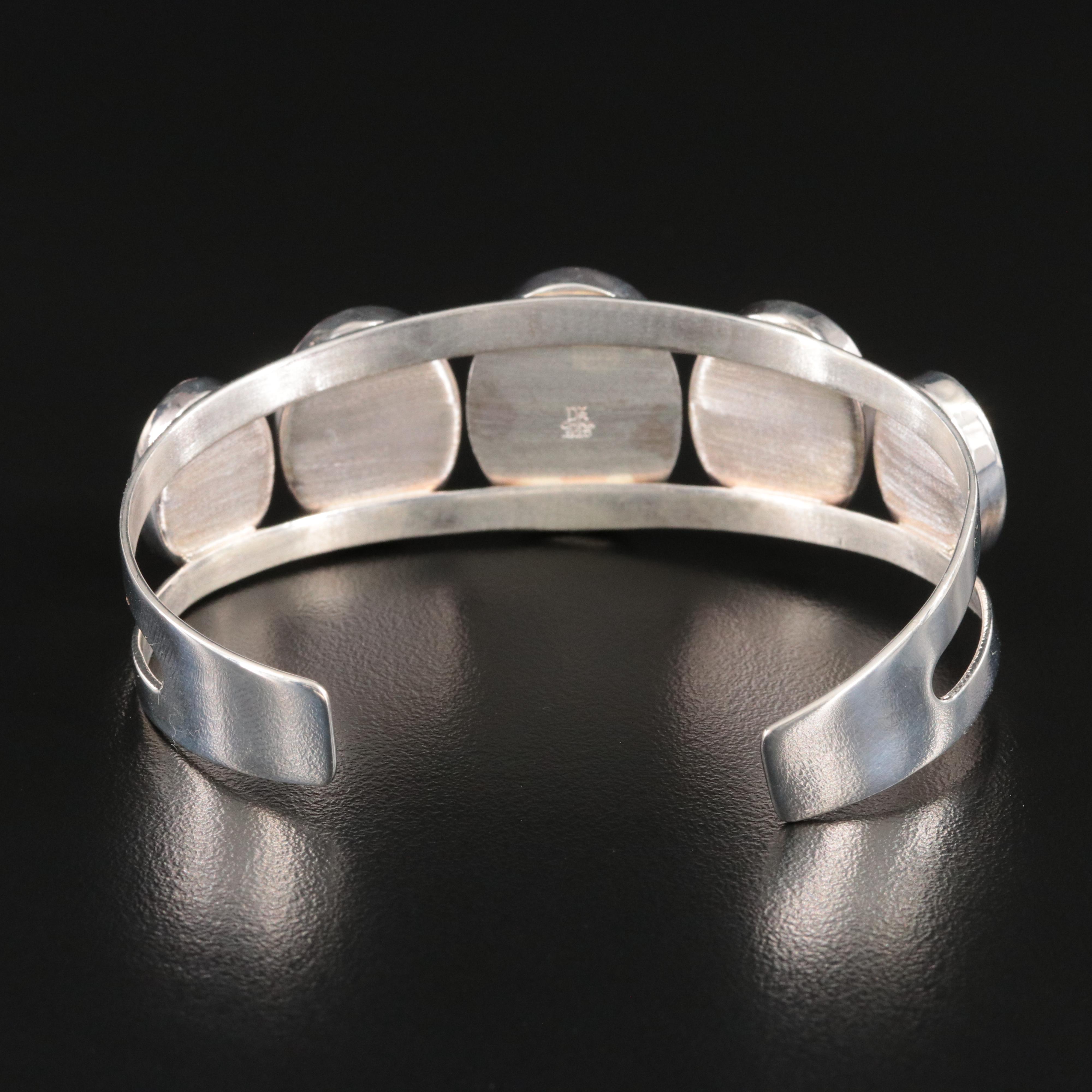 Desert Rose Trading Sterling Rhodochrosite Cuff Bracelet