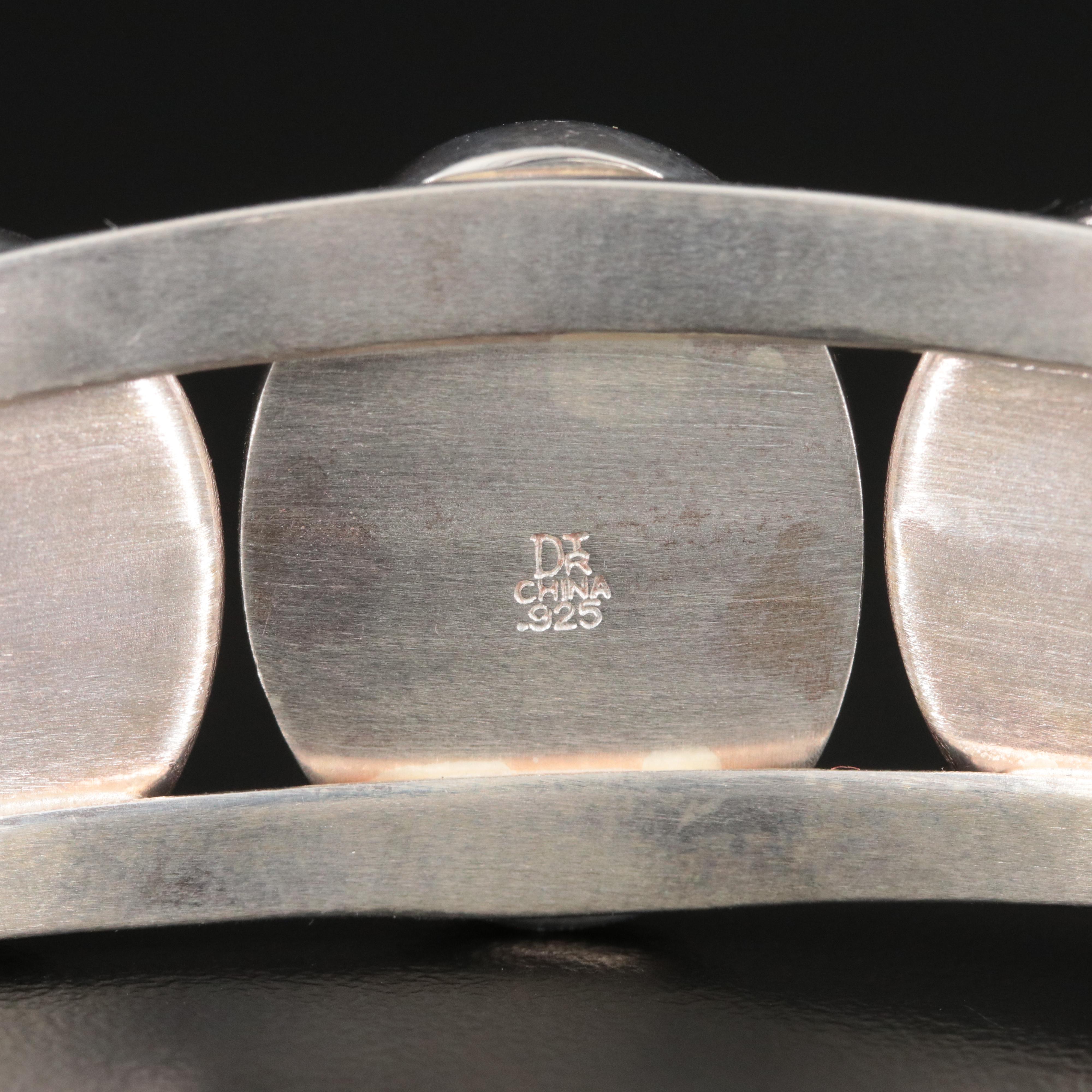 Desert Rose Trading Sterling Rhodochrosite Cuff Bracelet