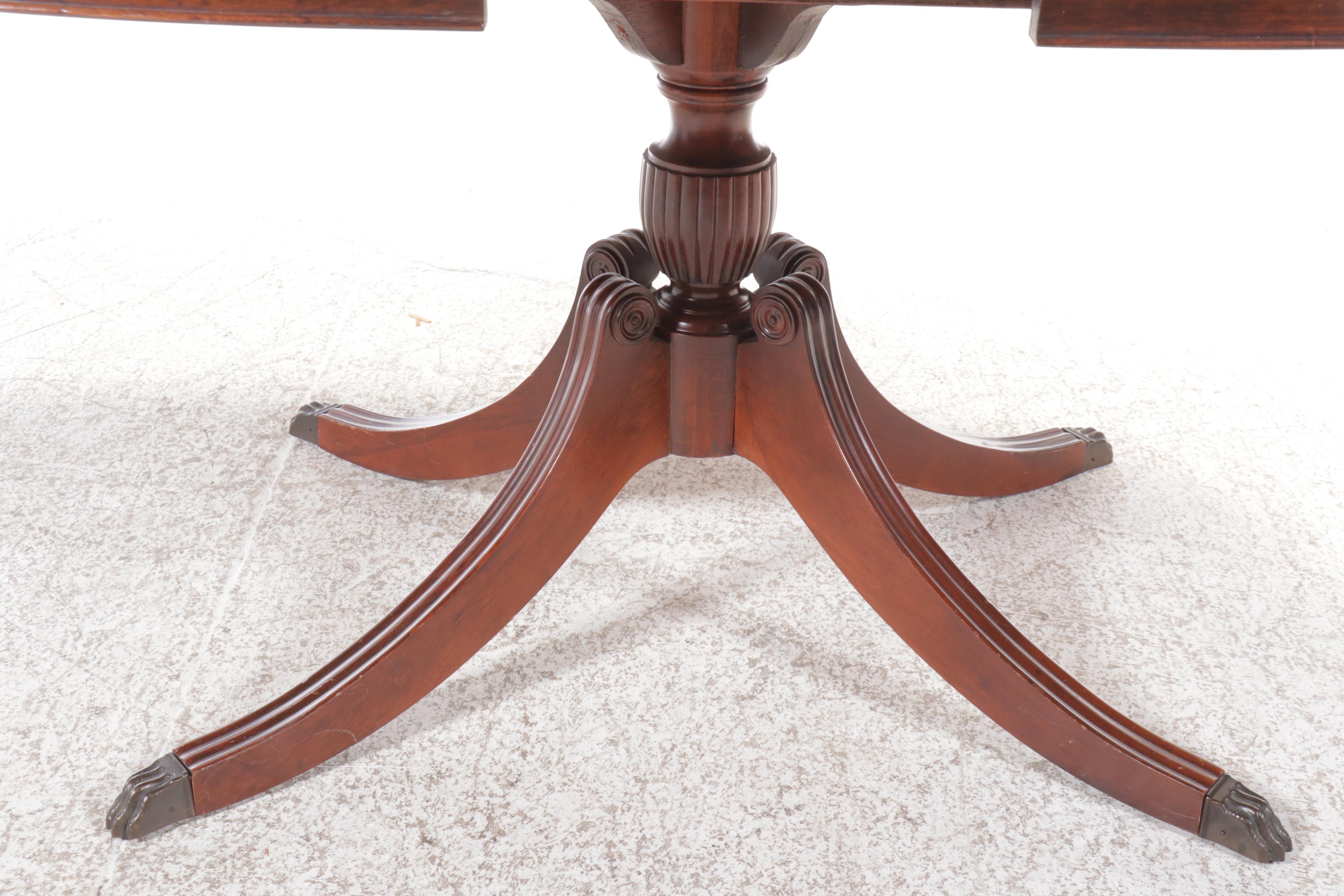 Five Piece Mahogany Dining Set with Shield-Back Chairs, Mid to Late 20th Century