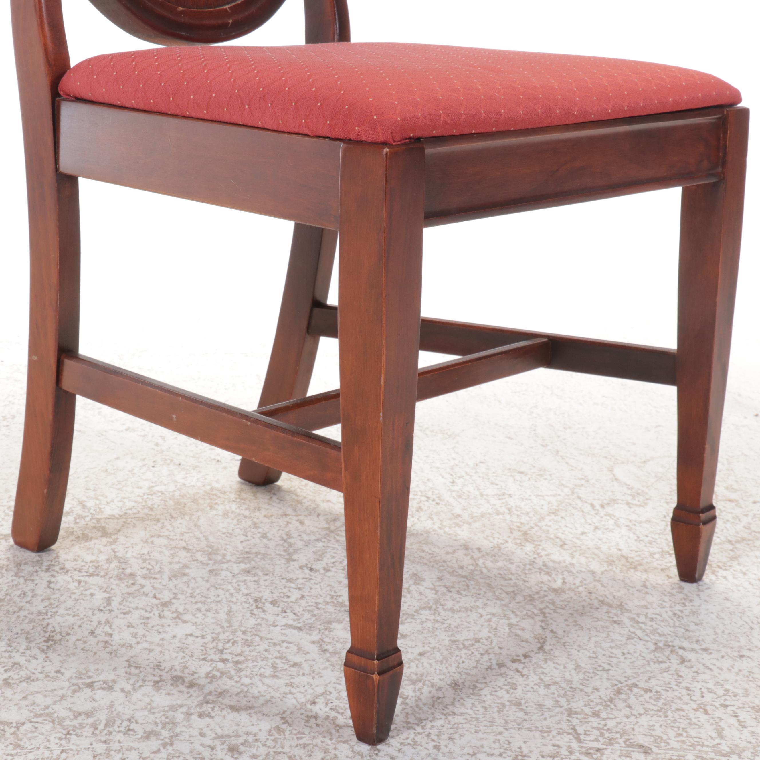 Five Piece Mahogany Dining Set with Shield-Back Chairs, Mid to Late 20th Century