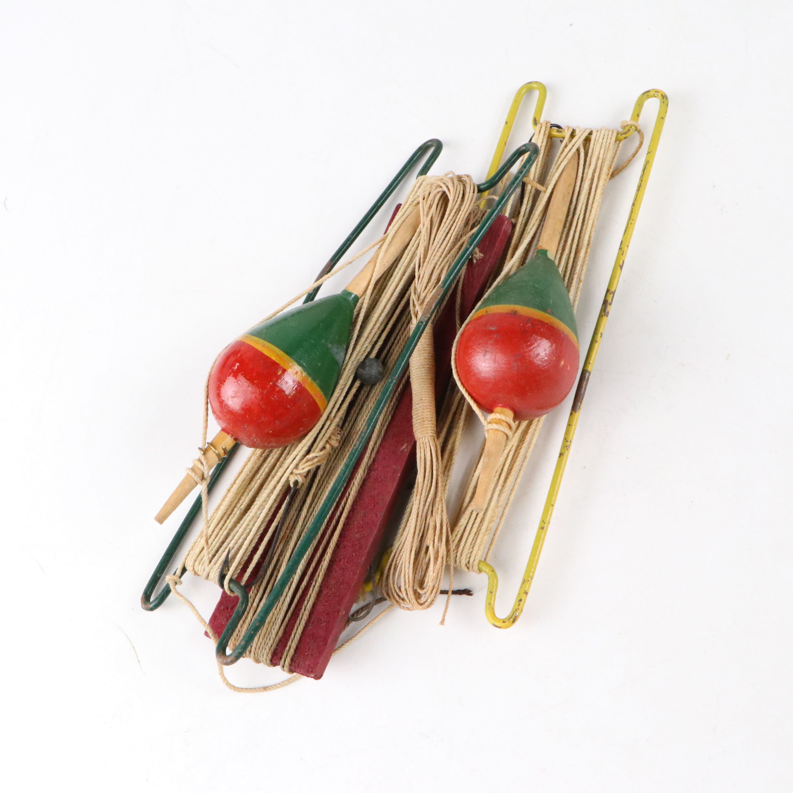 Fred Arbogast Jitterbug Surface Bait with Other Vintage Tackle, Lines, and Reel