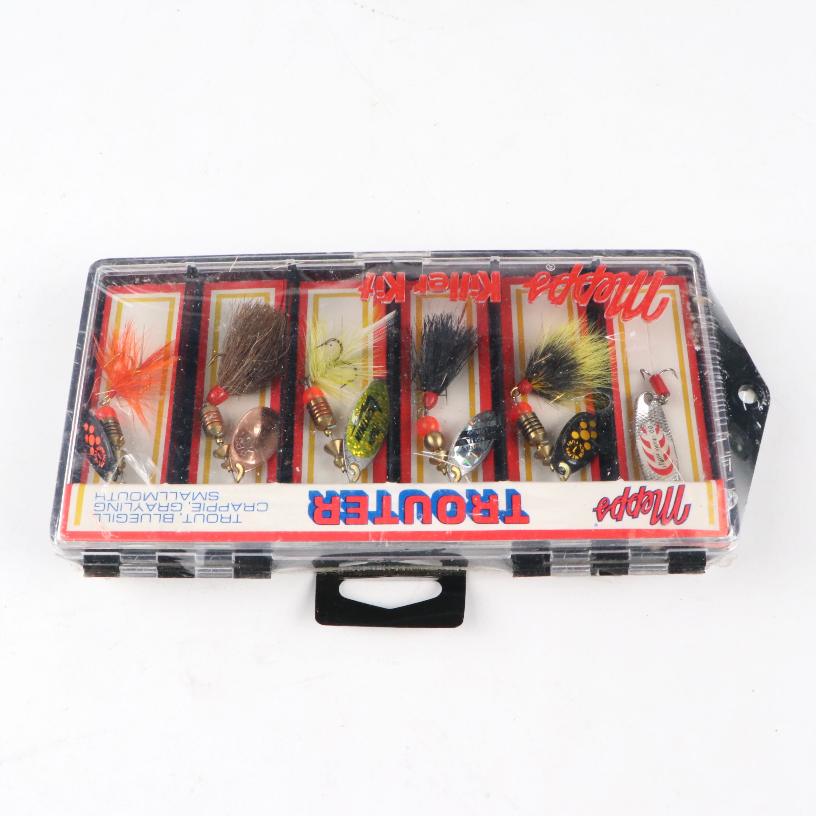 Fred Arbogast Jitterbug Surface Bait with Other Vintage Tackle, Lines, and Reel