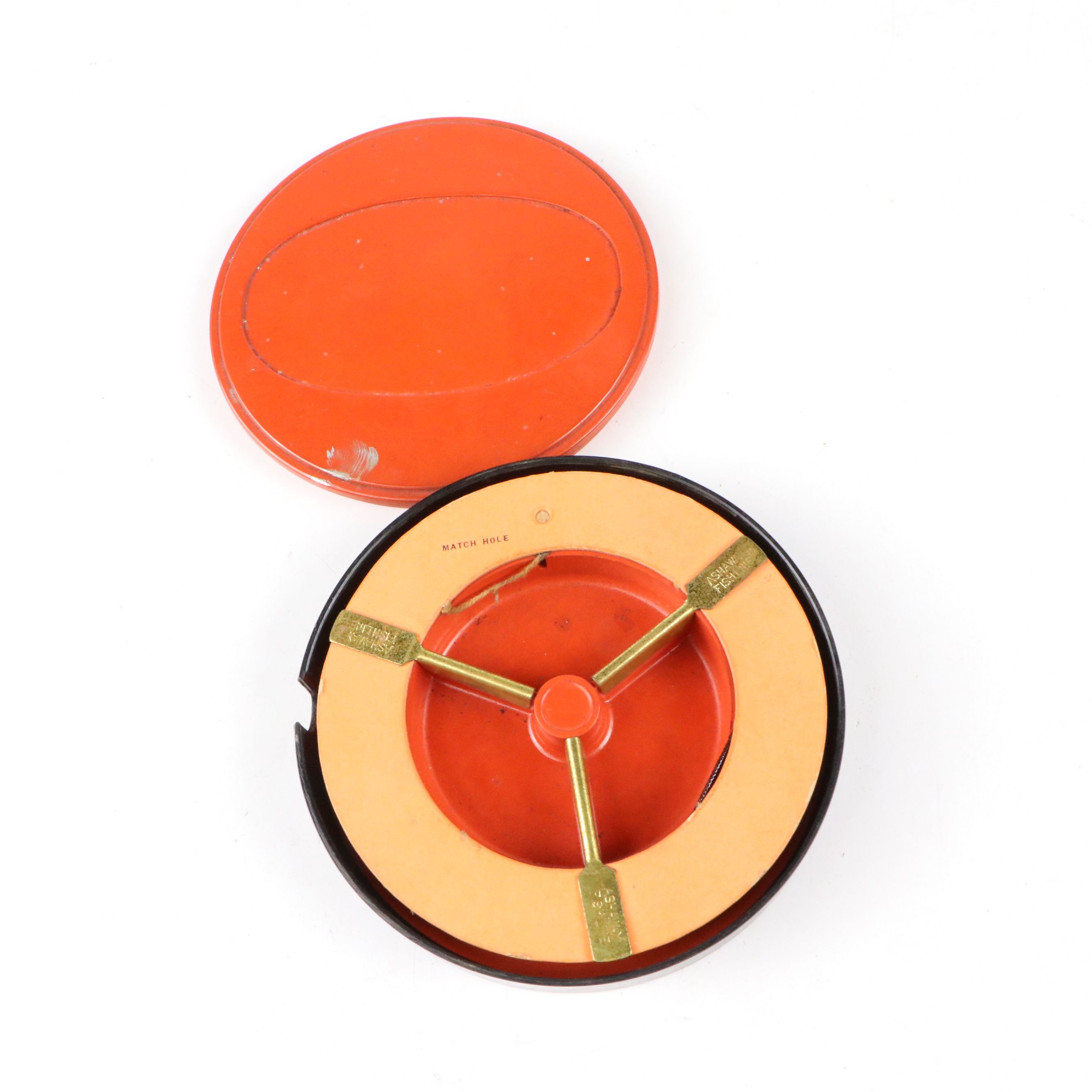 Fred Arbogast Jitterbug Surface Bait with Other Vintage Tackle, Lines, and Reel