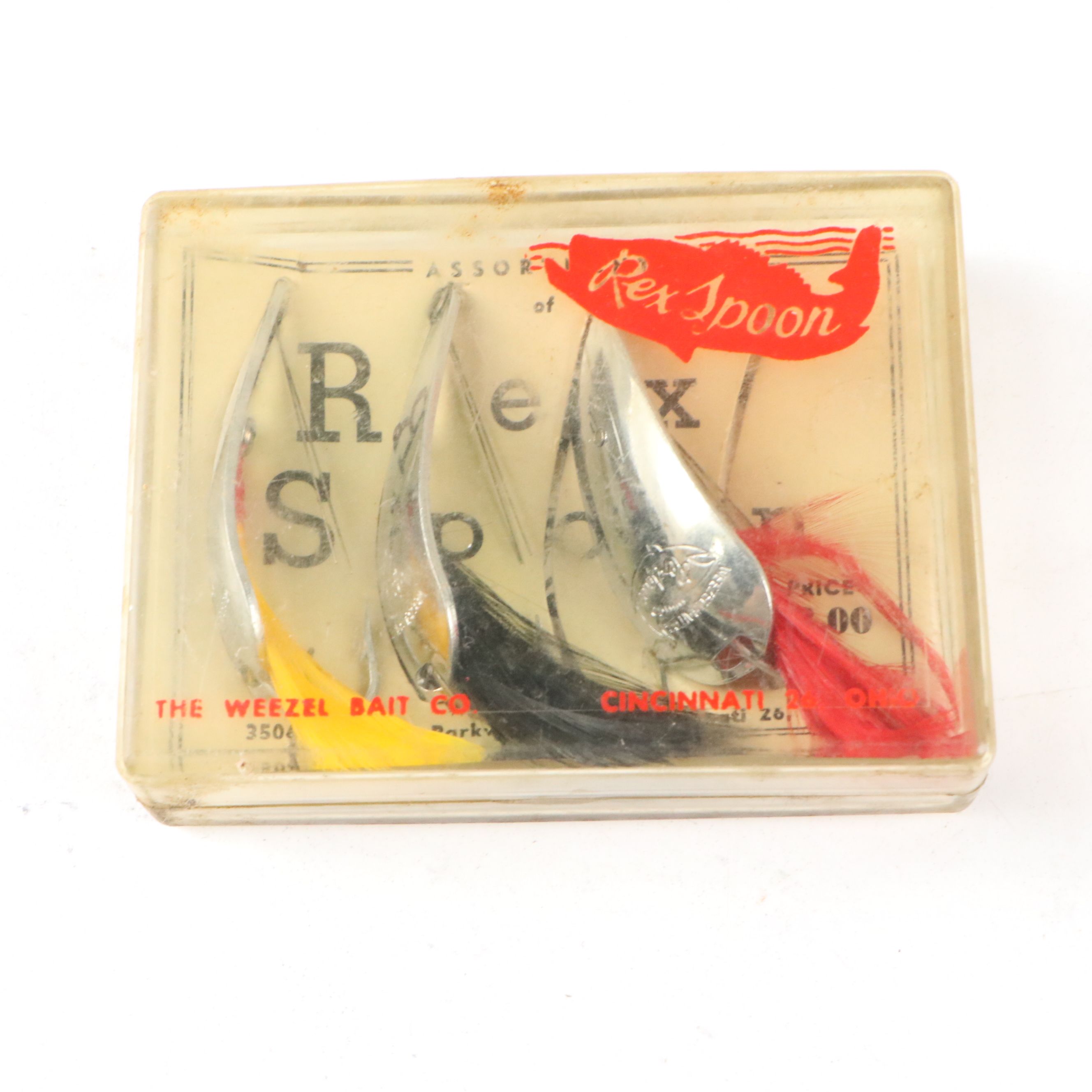 Fred Arbogast Jitterbug Surface Bait with Other Vintage Tackle, Lines, and Reel