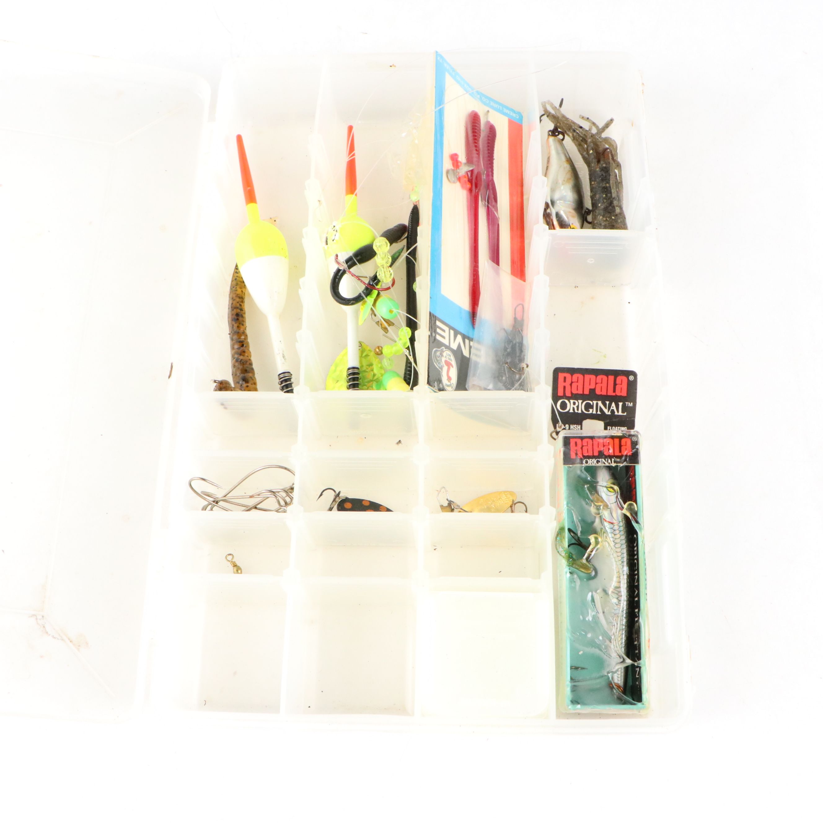 Fred Arbogast Jitterbug Surface Bait with Other Vintage Tackle, Lines, and Reel