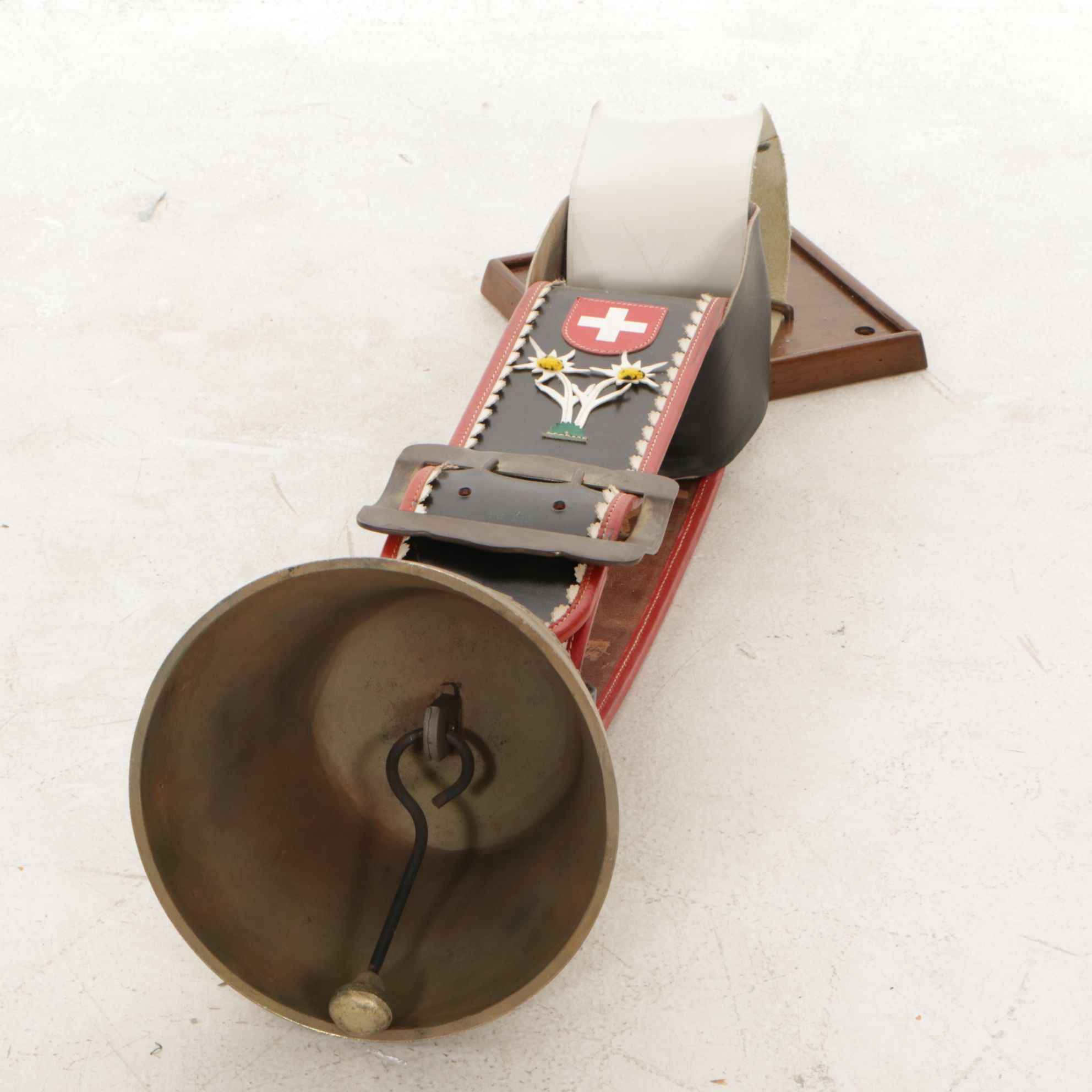 Gusset Swiss Alpine Cow Bell Wall Mounted Decoration, 1985