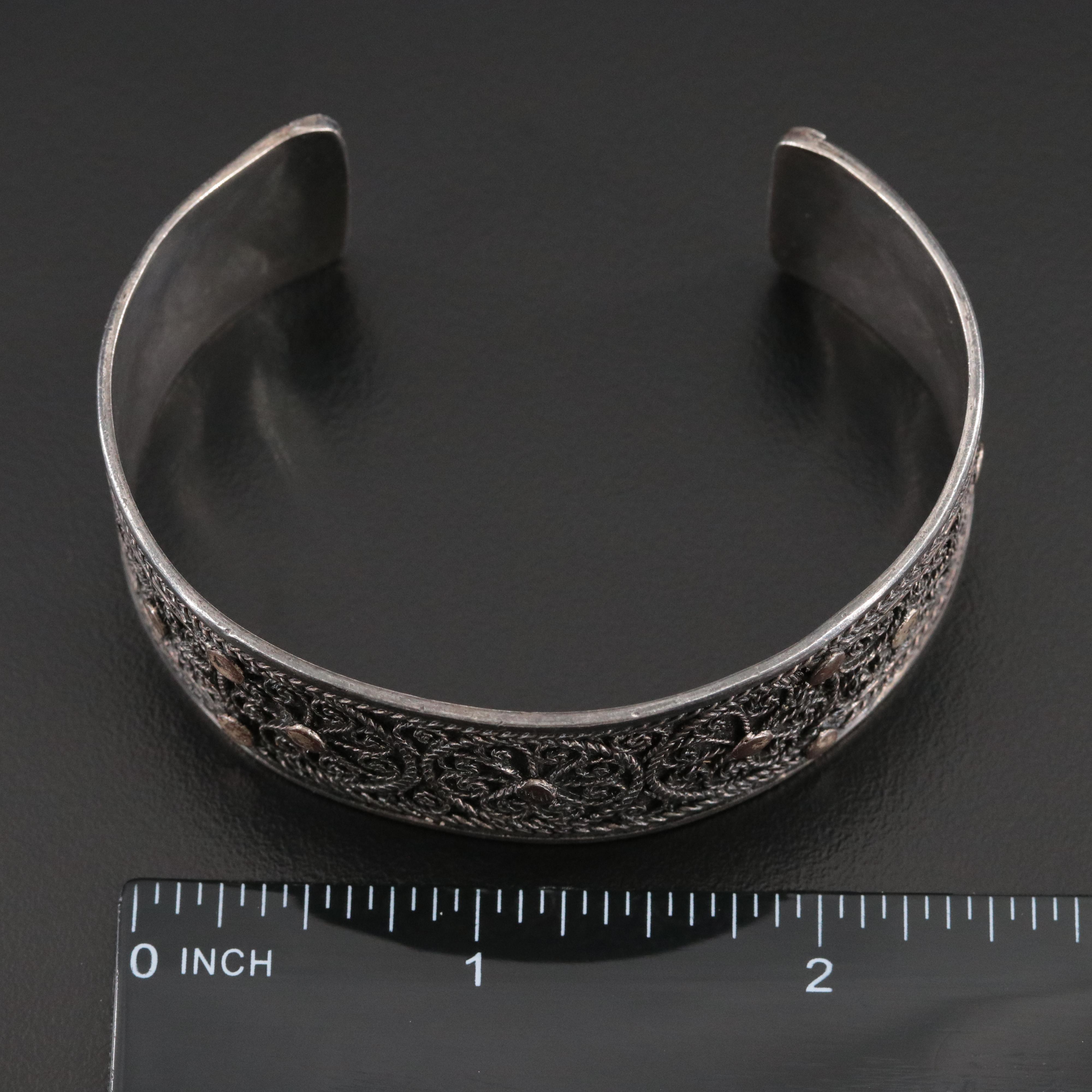 Sterling Appliqué Cuff Bracelet