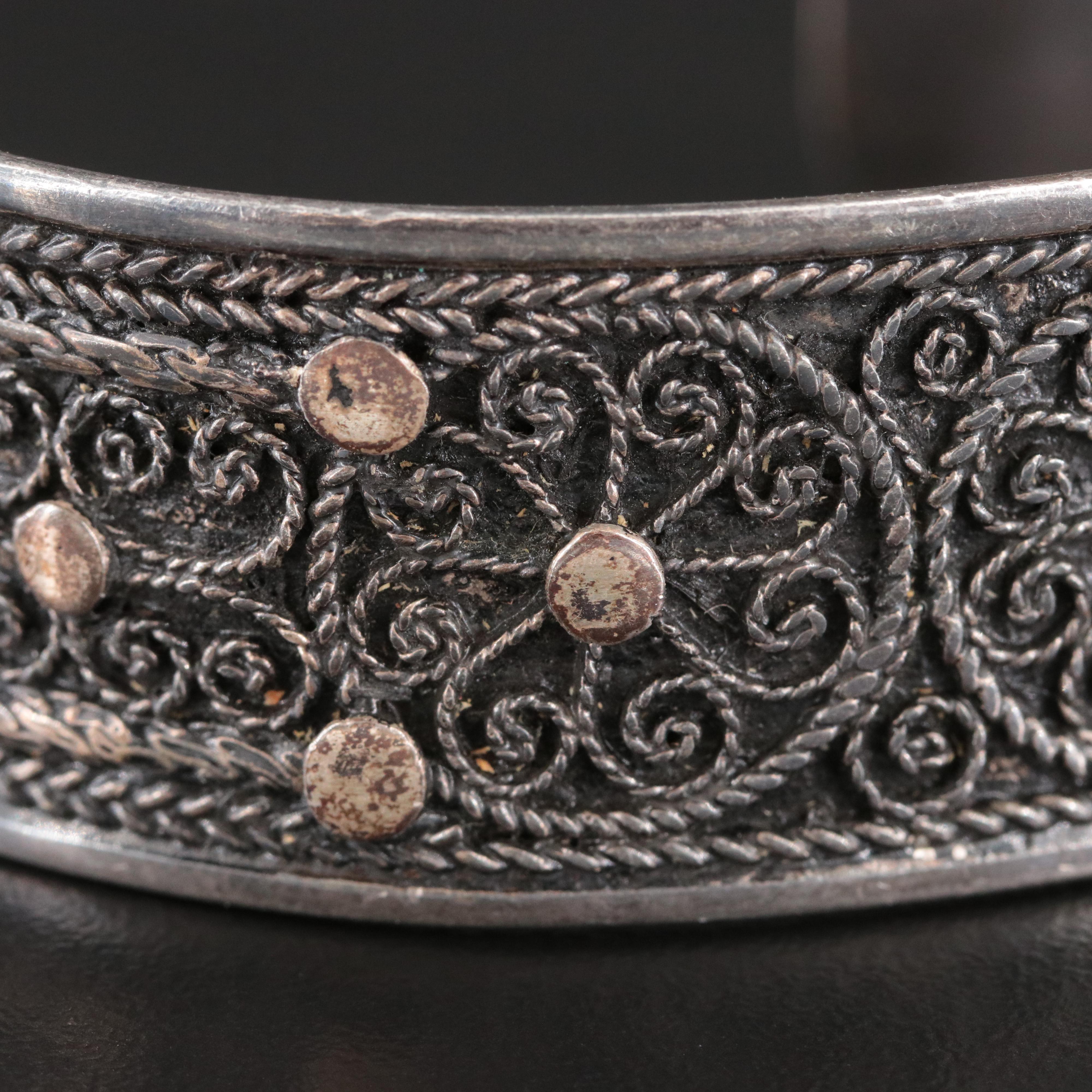 Sterling Appliqué Cuff Bracelet