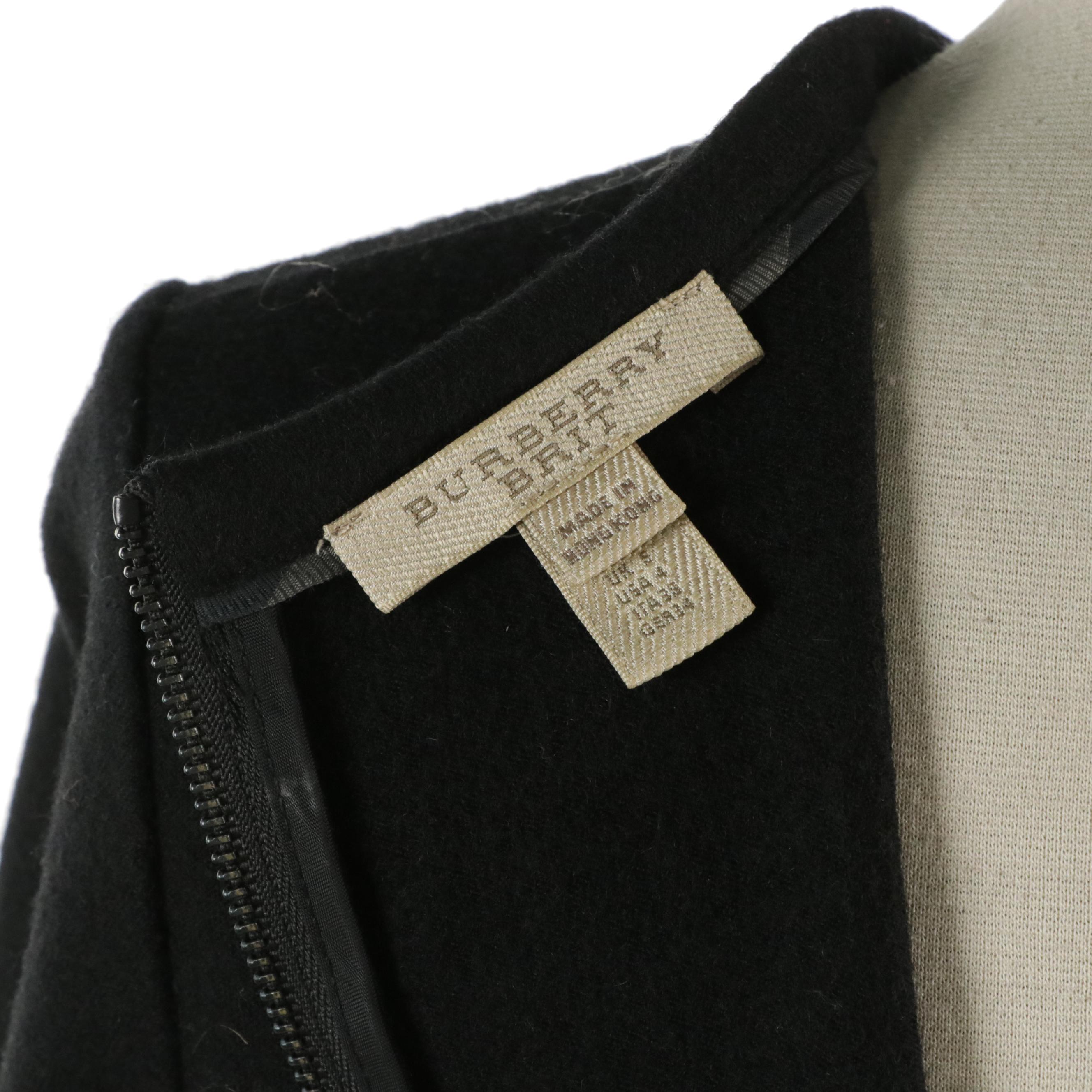 Burberry Brit Wool Sweater Dress and Sheer Cotton Shirt Waist Dress