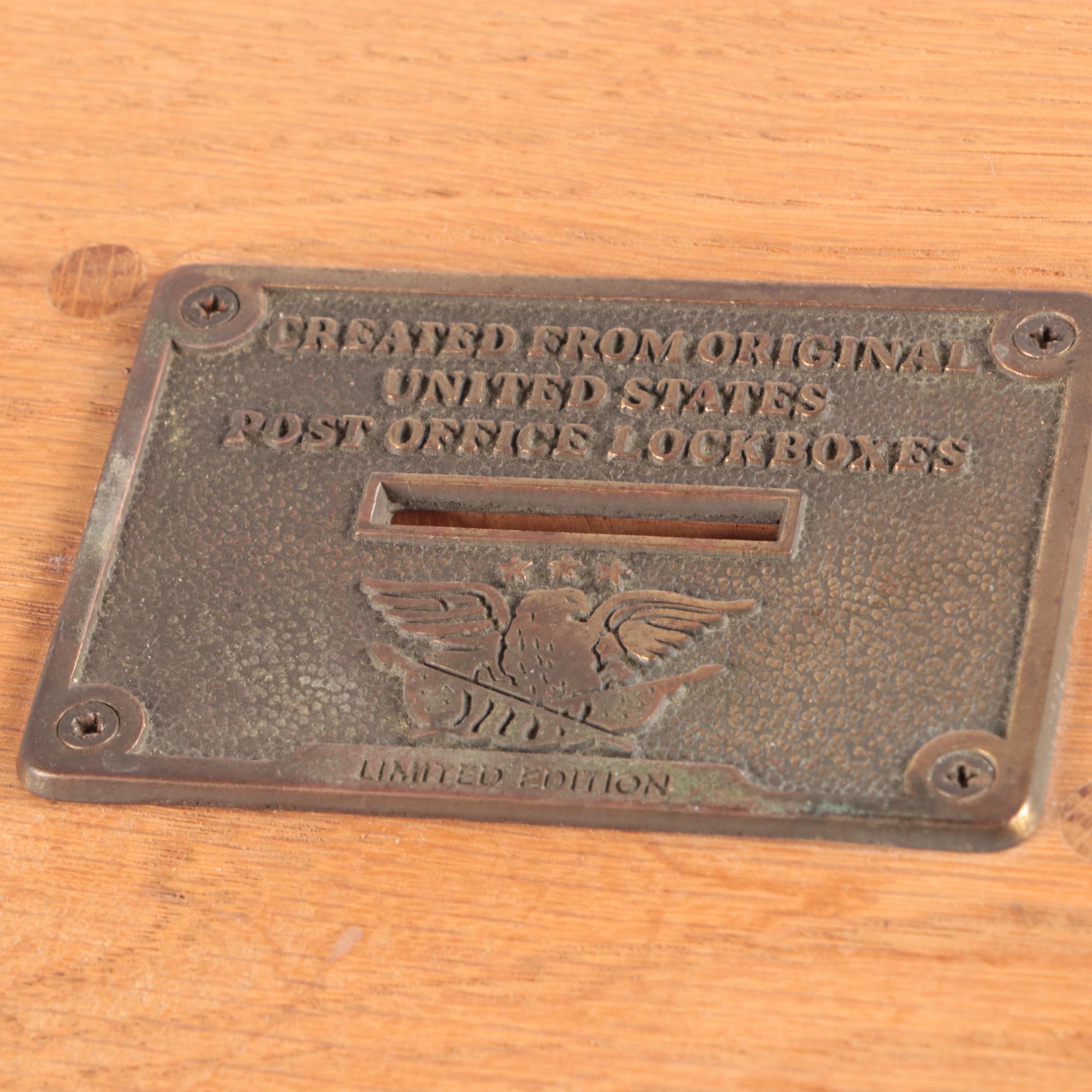 Limited Edition United States Post Office Lockbox Combination Coin Bank