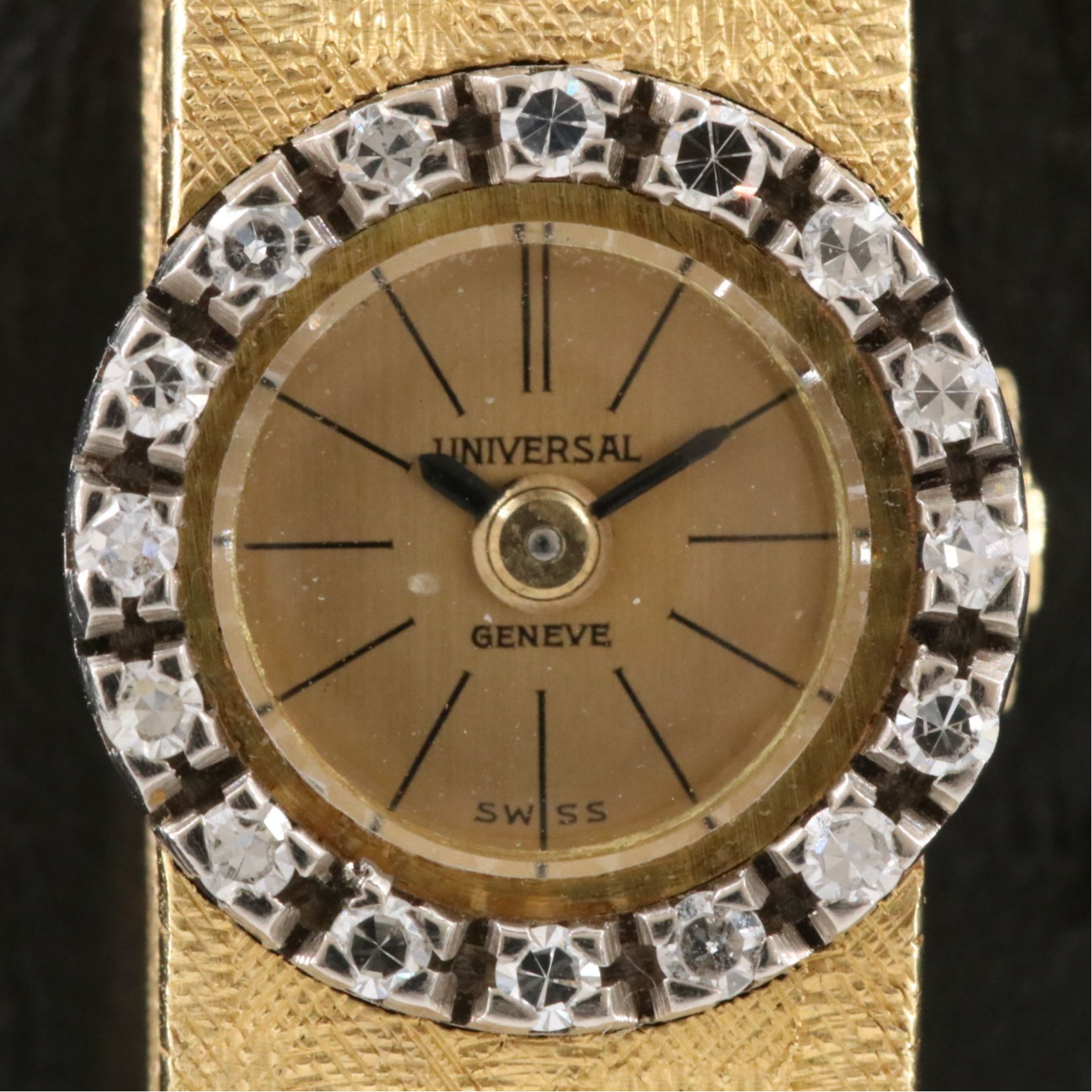 18K Universal Geneve Diamond Dress Watch