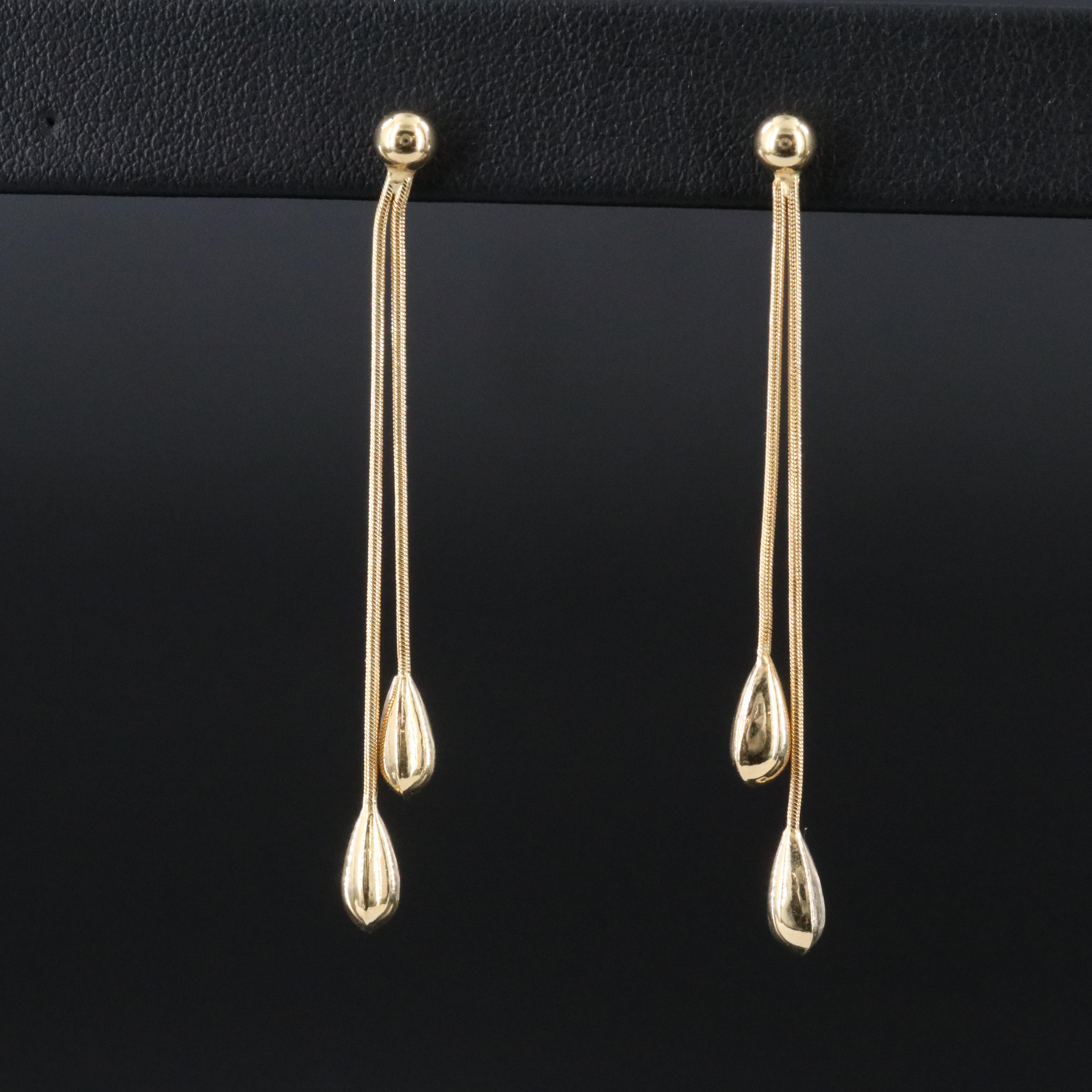 14K Drop Earrings
