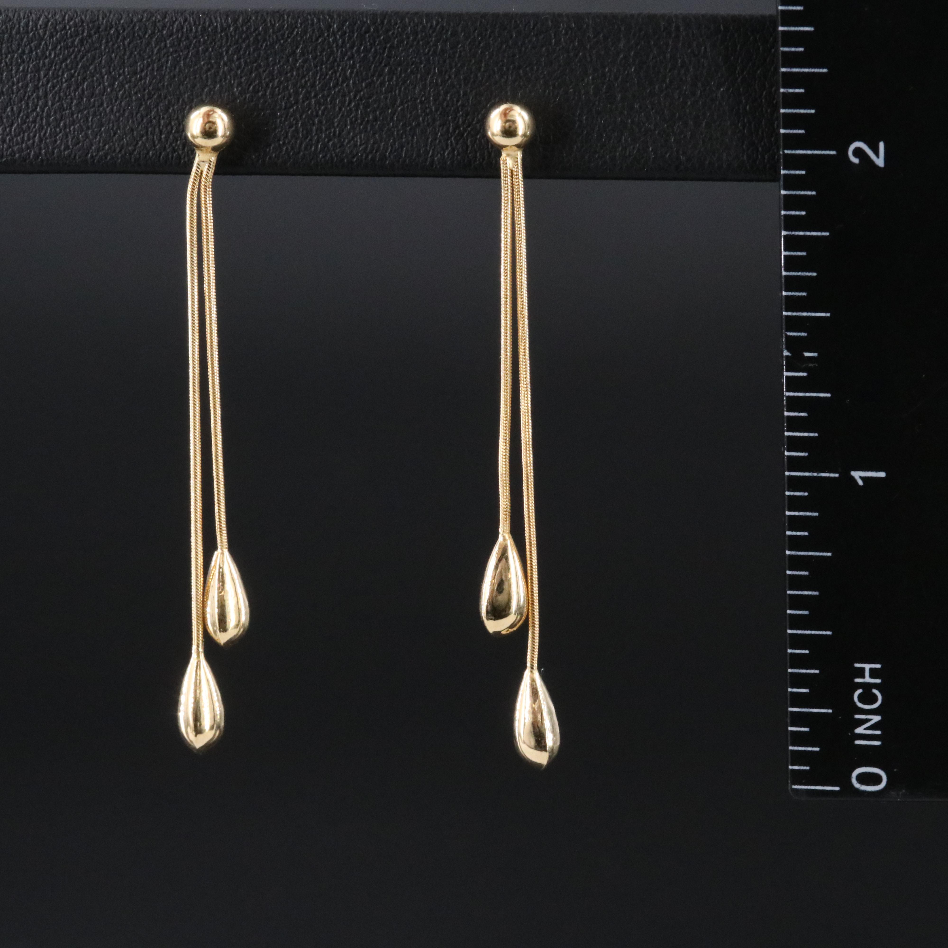 14K Drop Earrings