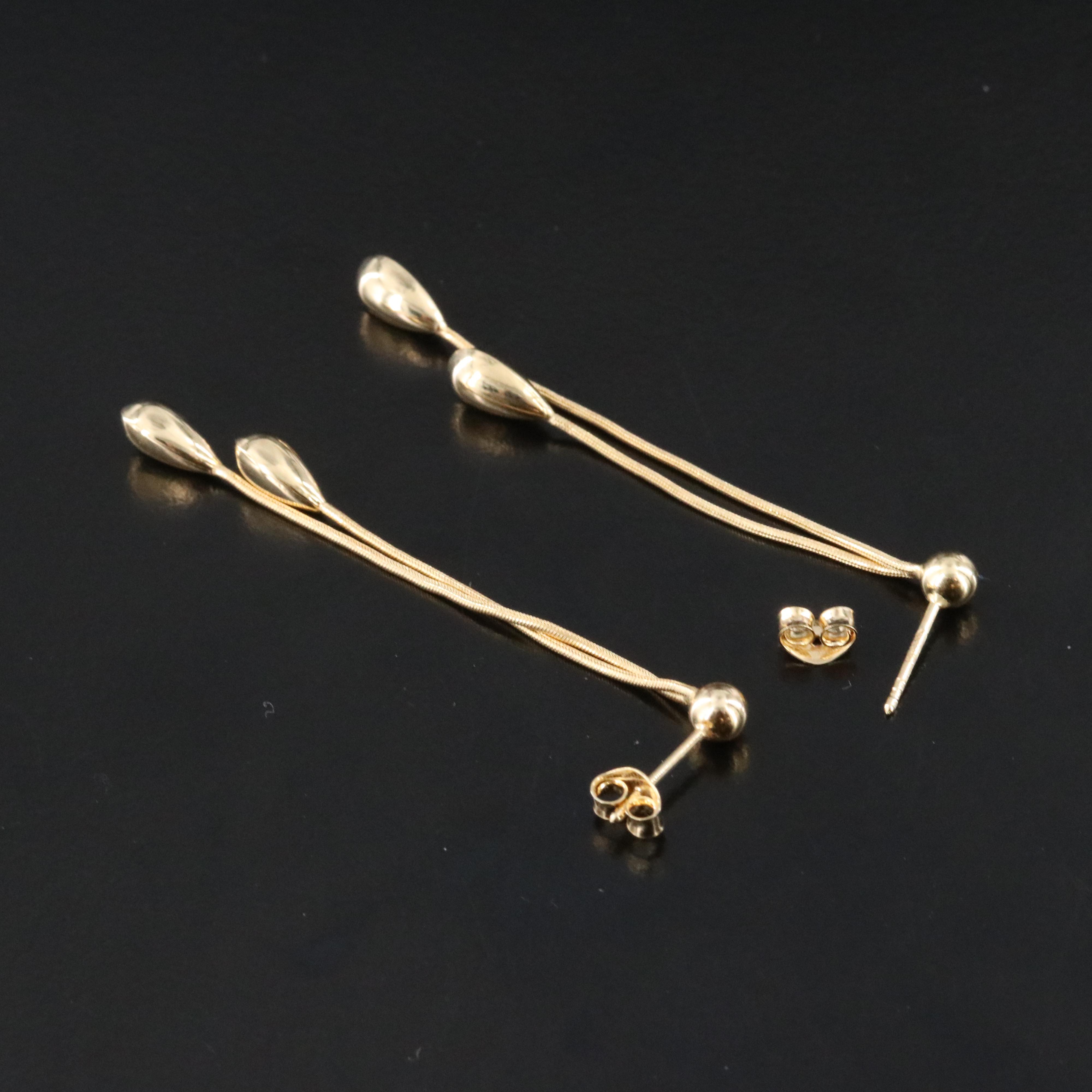14K Drop Earrings