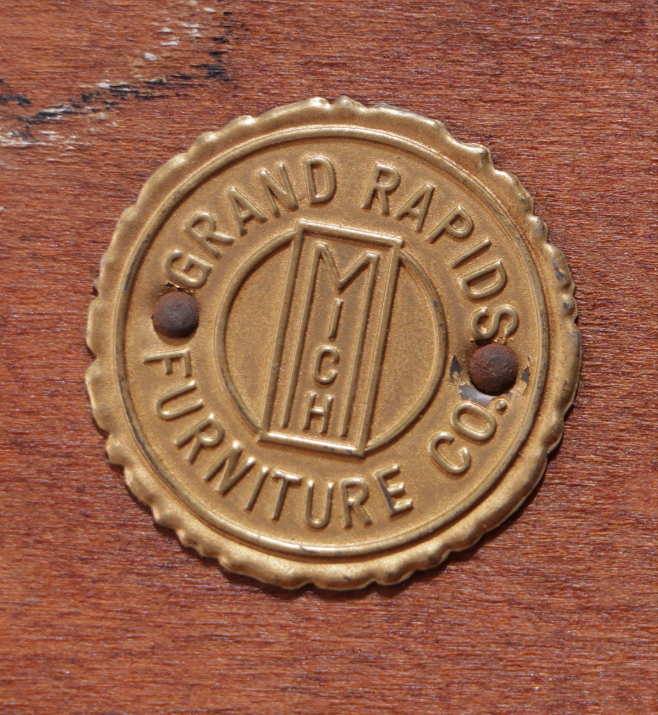 Grand Rapids Furniture Co. Neoclassical Style Curule Leg Marble Top Side Table