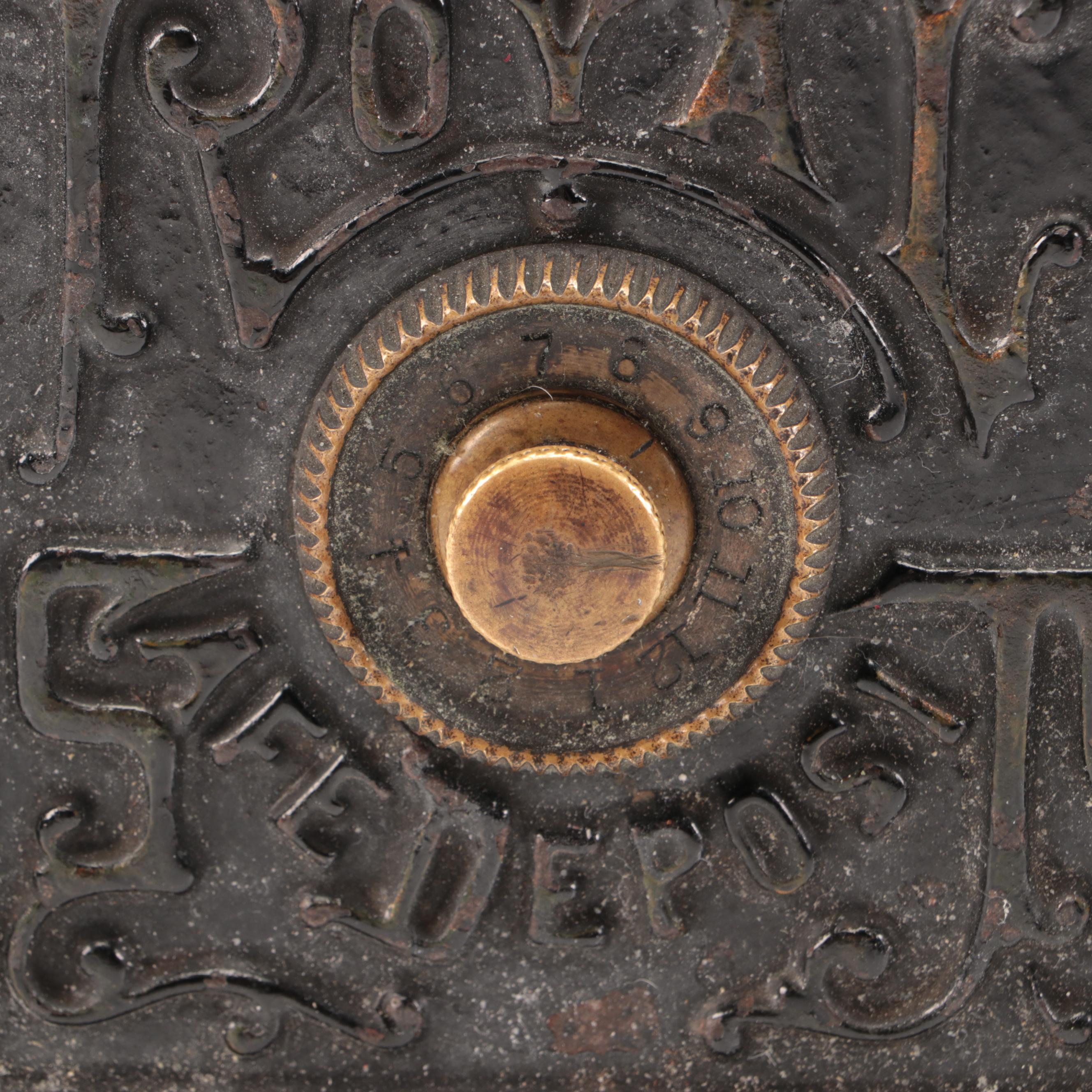 Royal Cast Iron Combination Safe Coin Bank, Late 19th Century