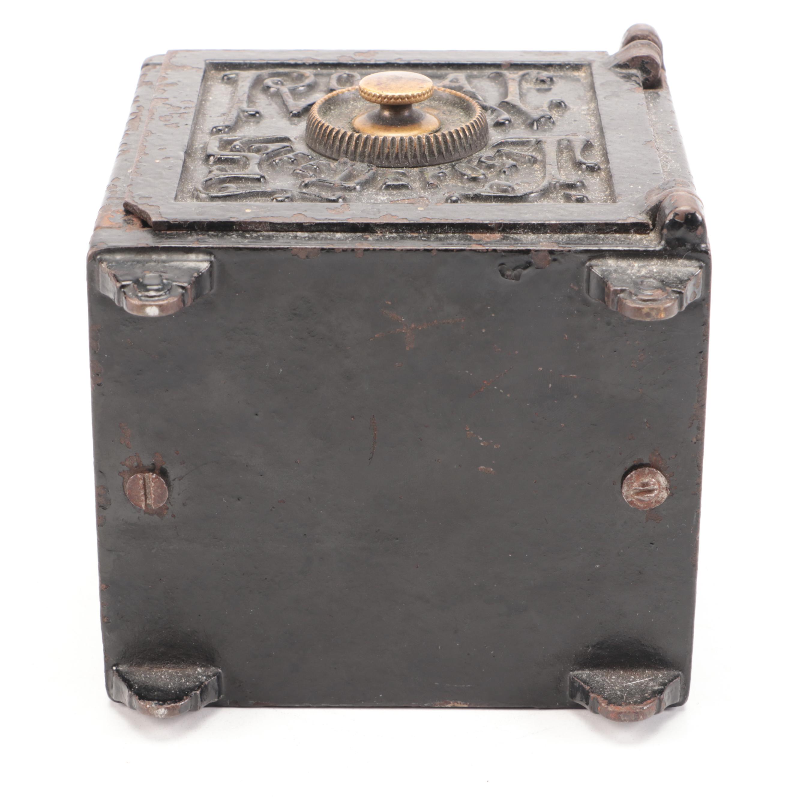 Royal Cast Iron Combination Safe Coin Bank, Late 19th Century