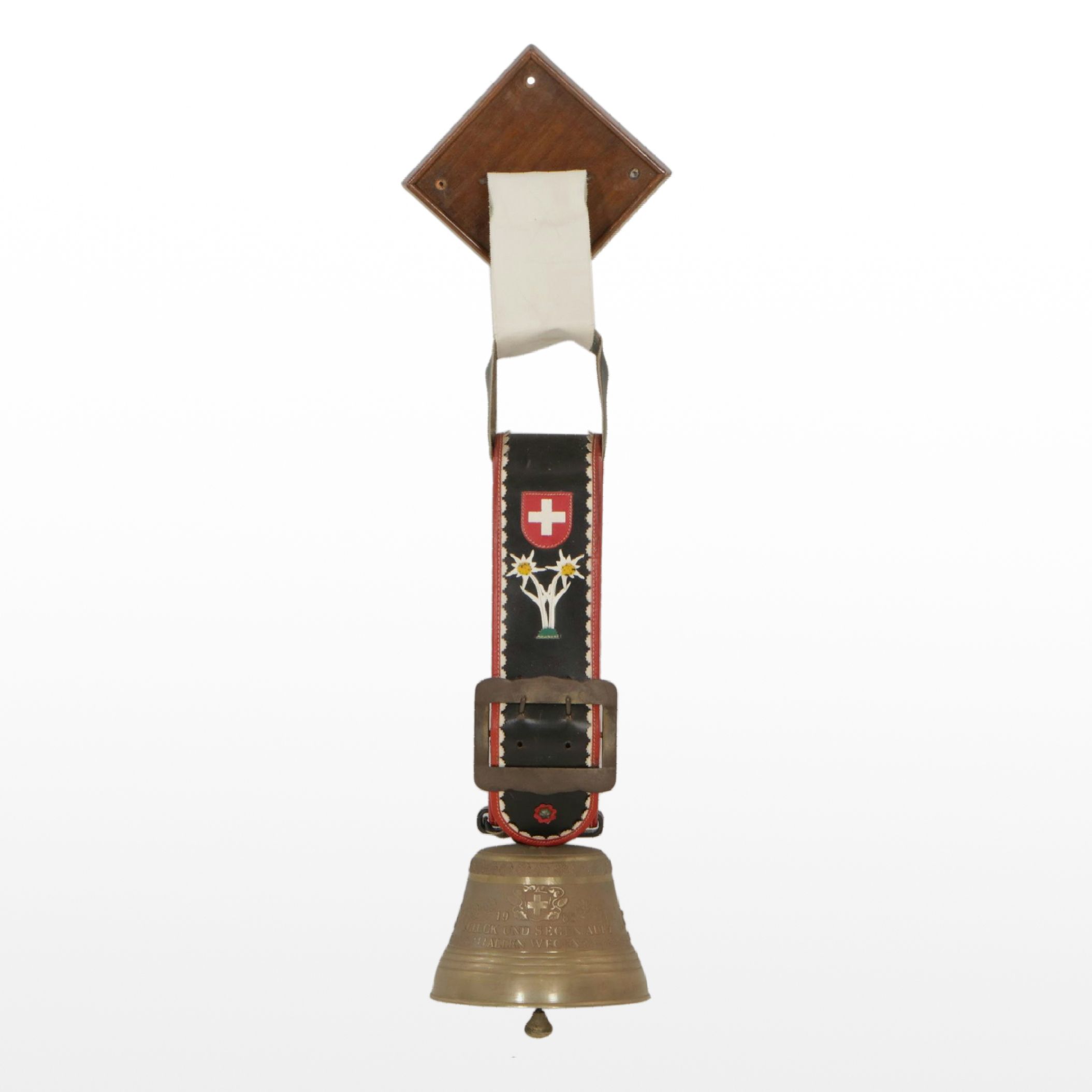 Gusset Swiss Alpine Cow Bell Wall Mounted Decoration, 1985