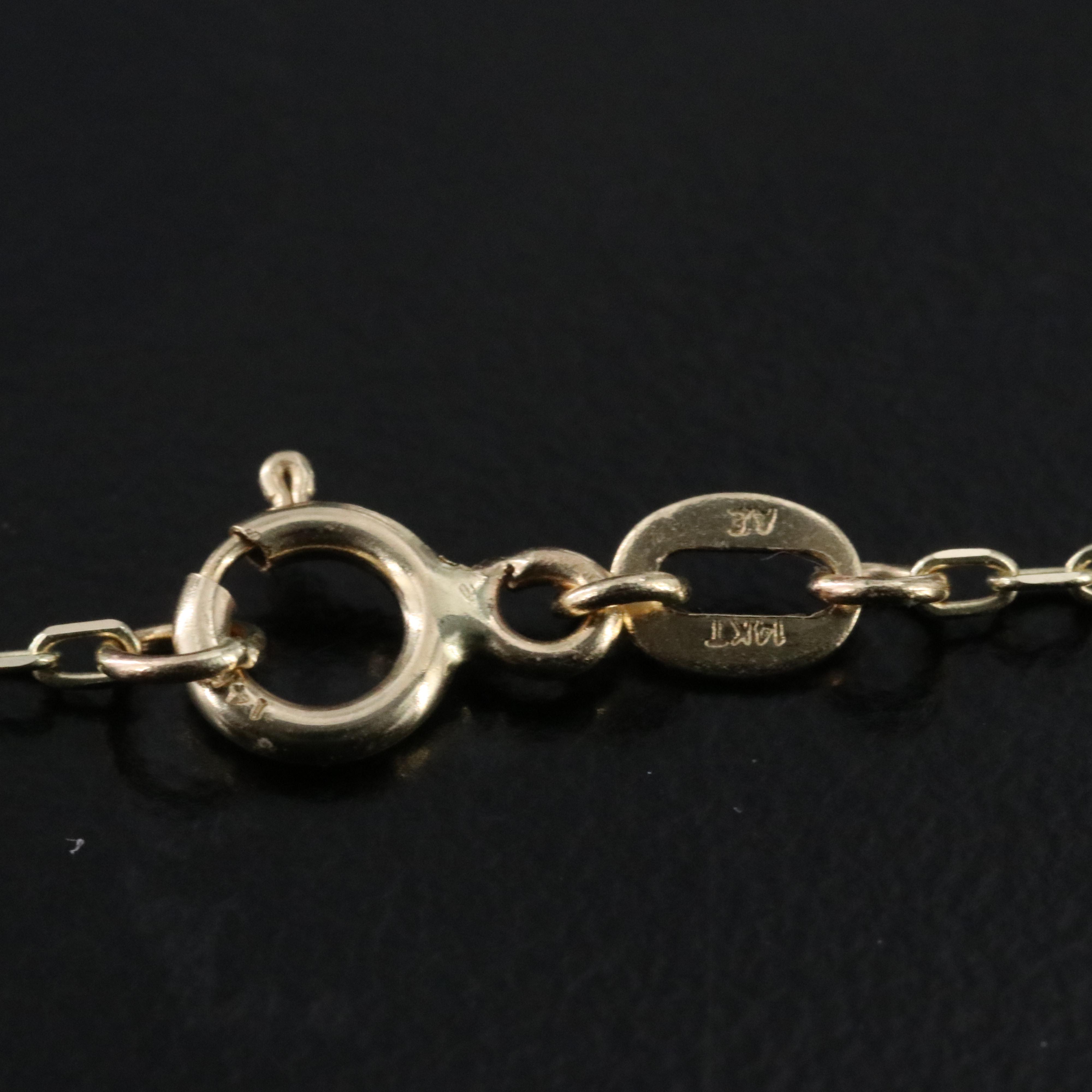 14K Navette Bead Necklace