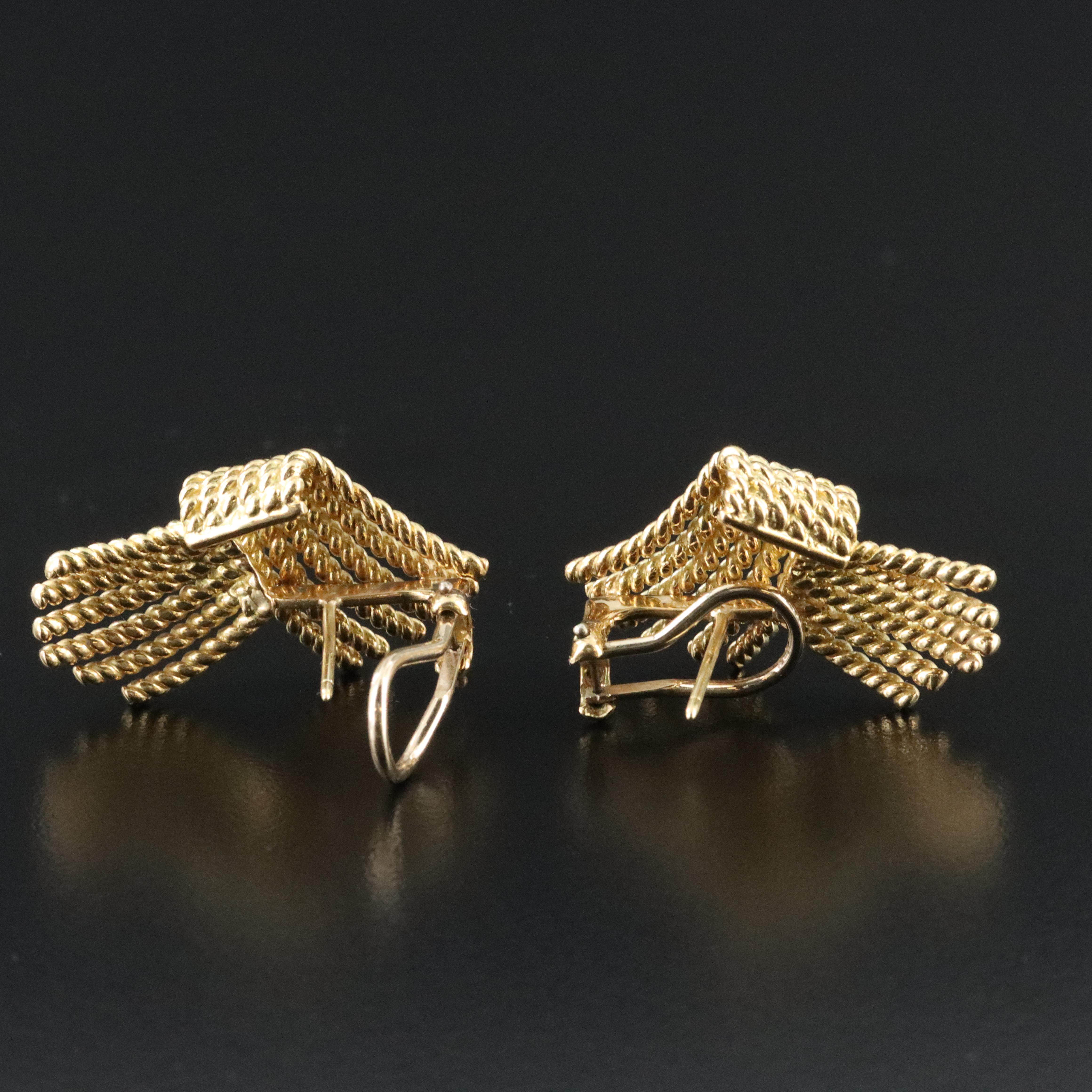 Jean Schlumberger for Tiffany & Co. 18K V-Rope Earrings