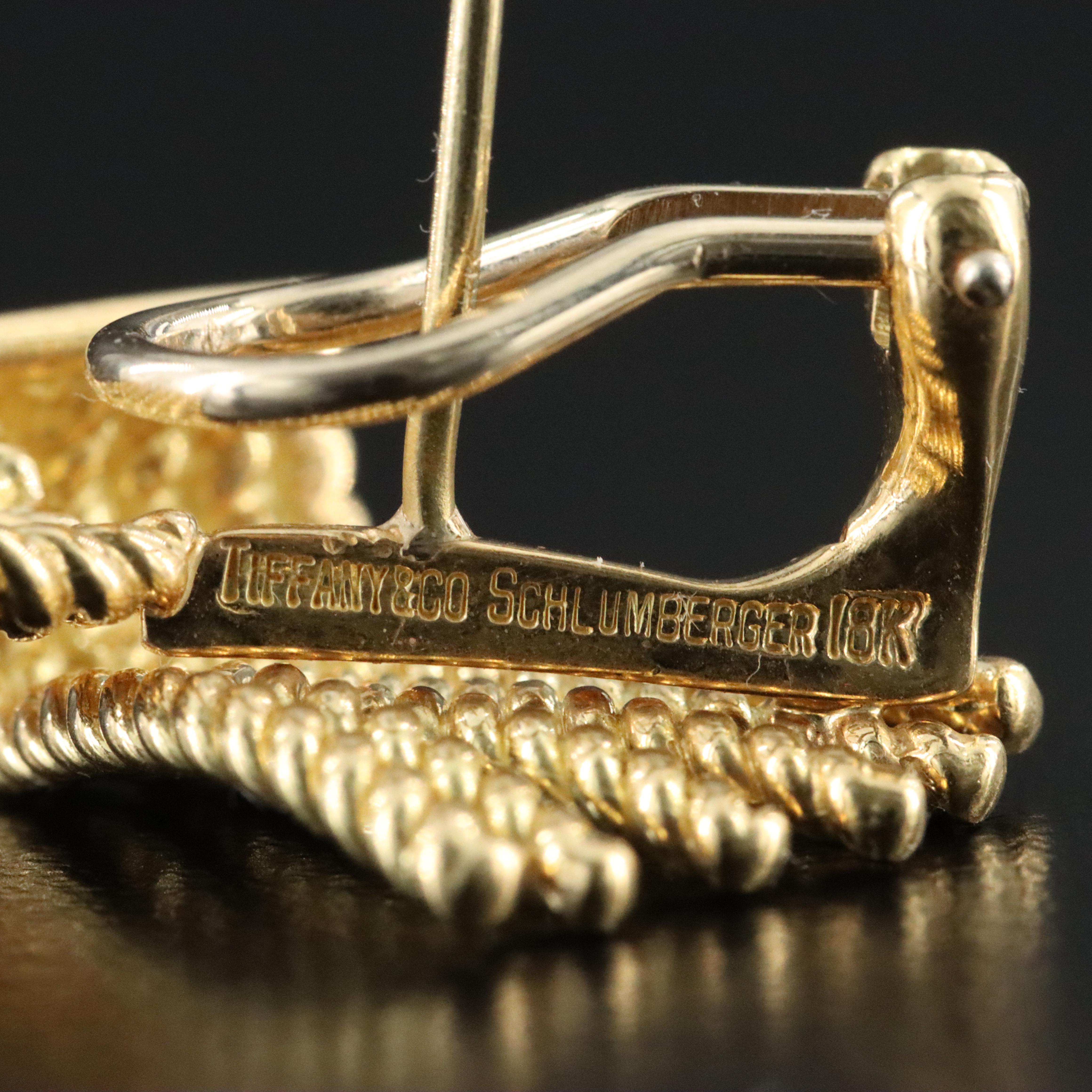 Jean Schlumberger for Tiffany & Co. 18K V-Rope Earrings