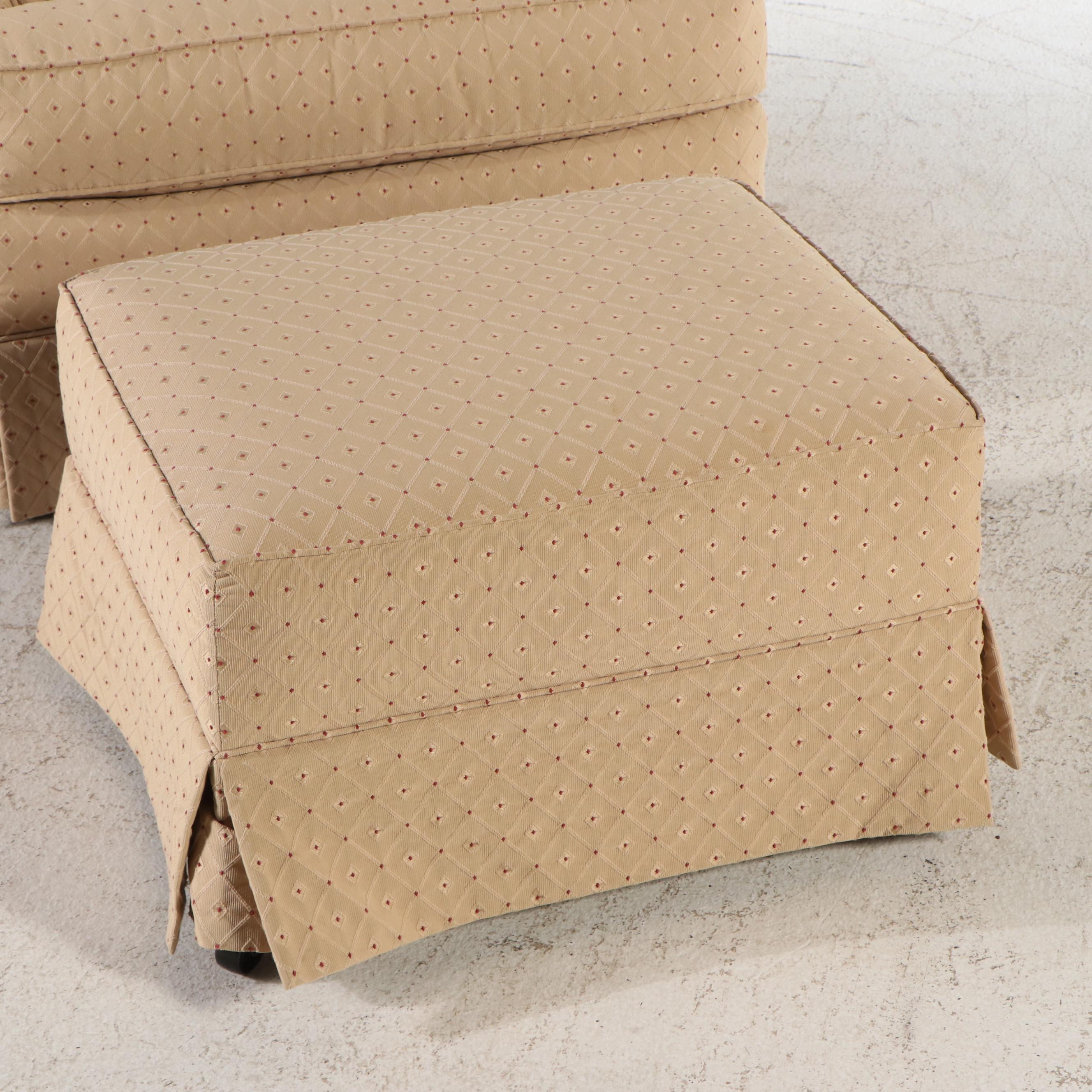 Sherrill Upholstered Armchair with Ottoman