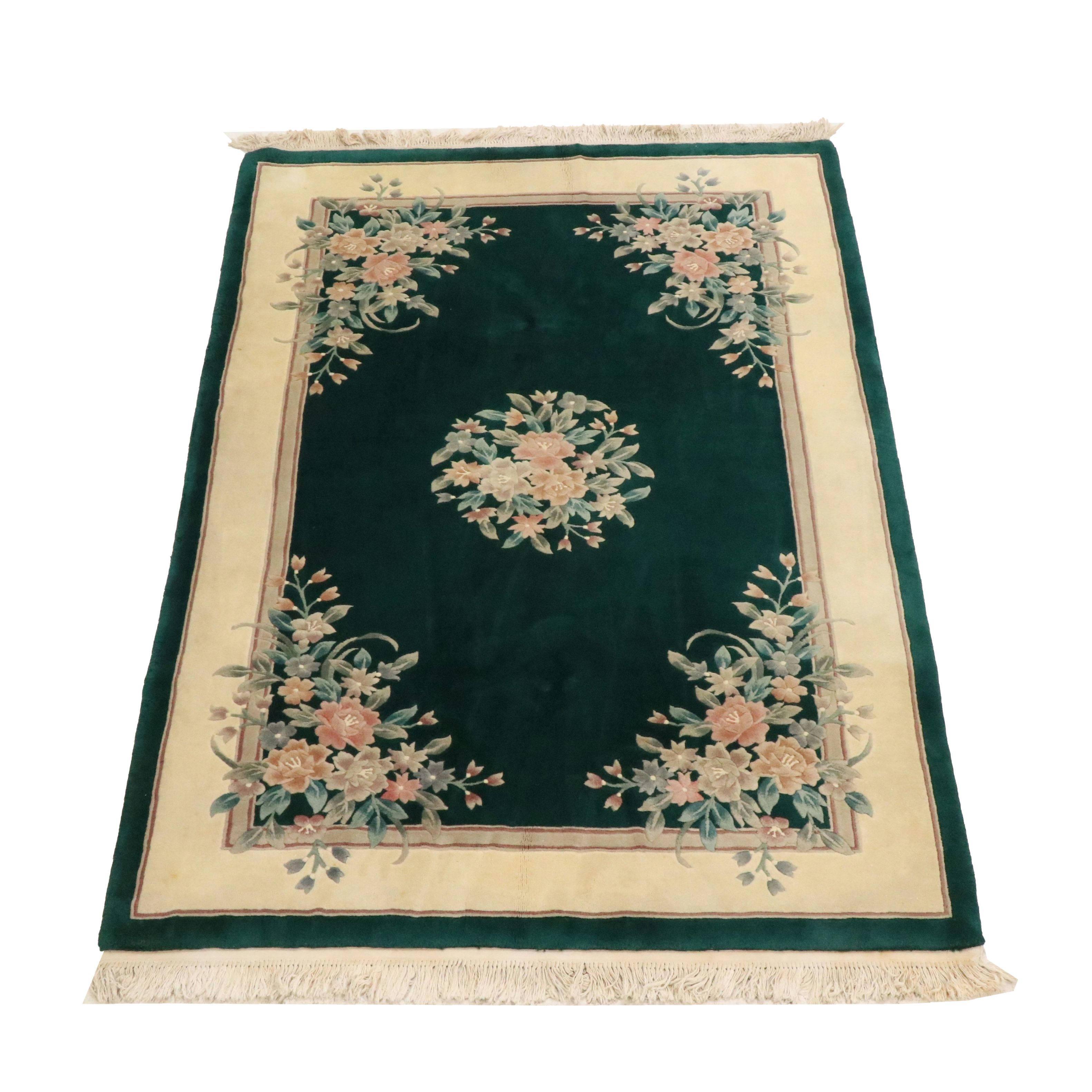 5'10 x 9'6 Hand-Knotted Chinese Peking Area Rug