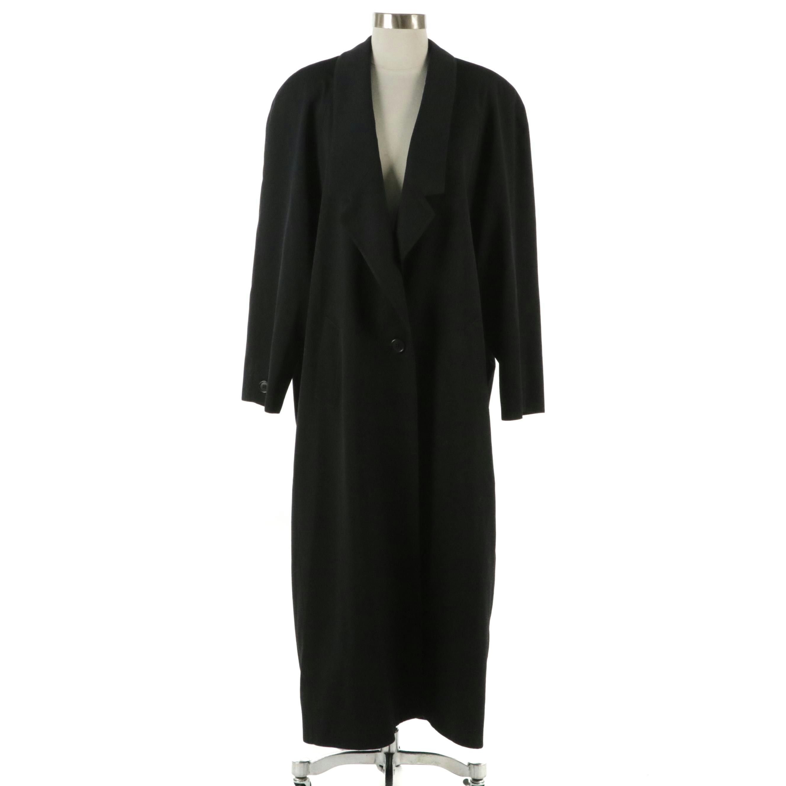 Linda Richards Raglan Sleeve Long Wool Overcoat
