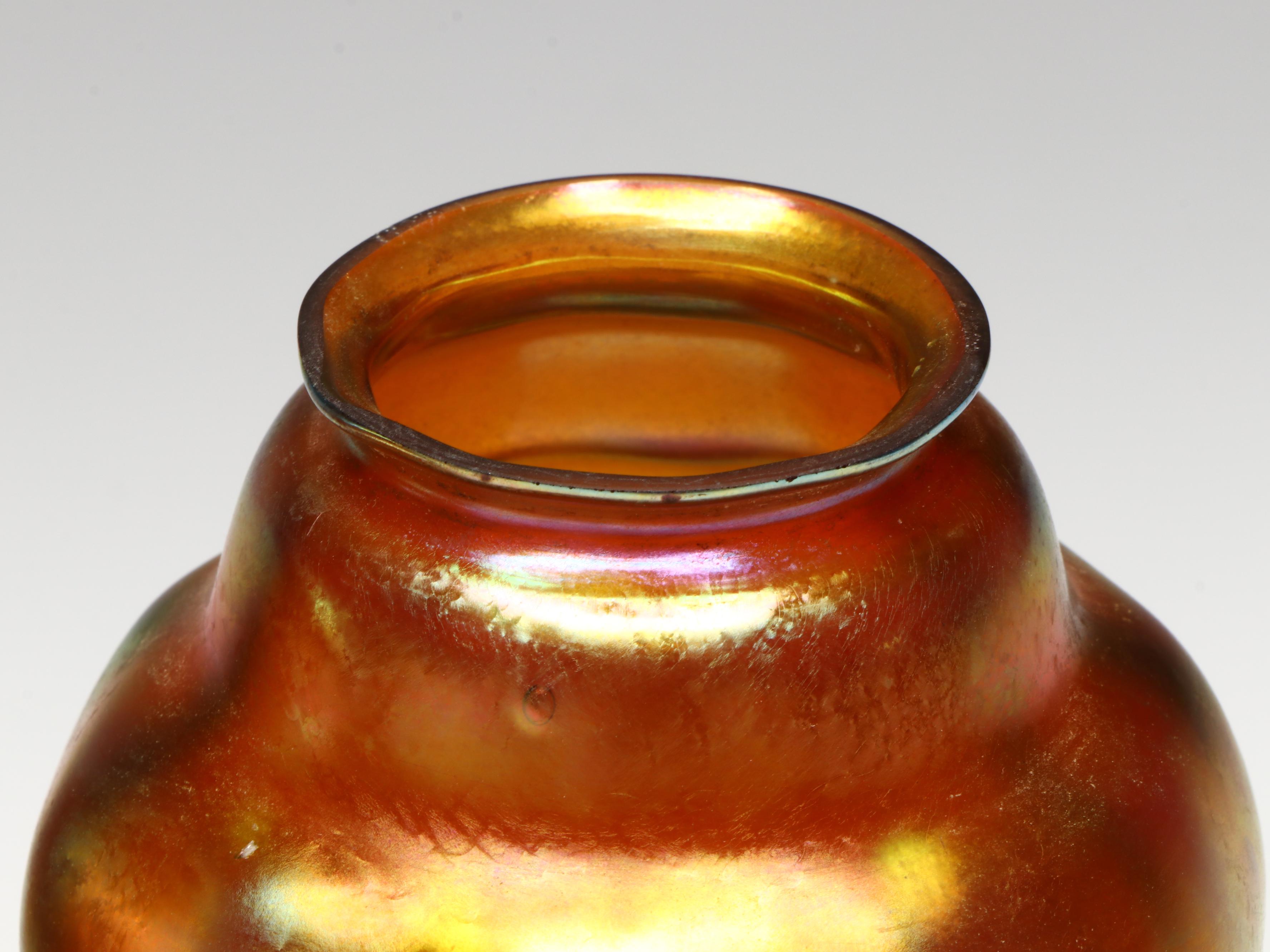 Art Nouveau Iridescent Art Glass Lamp Shades