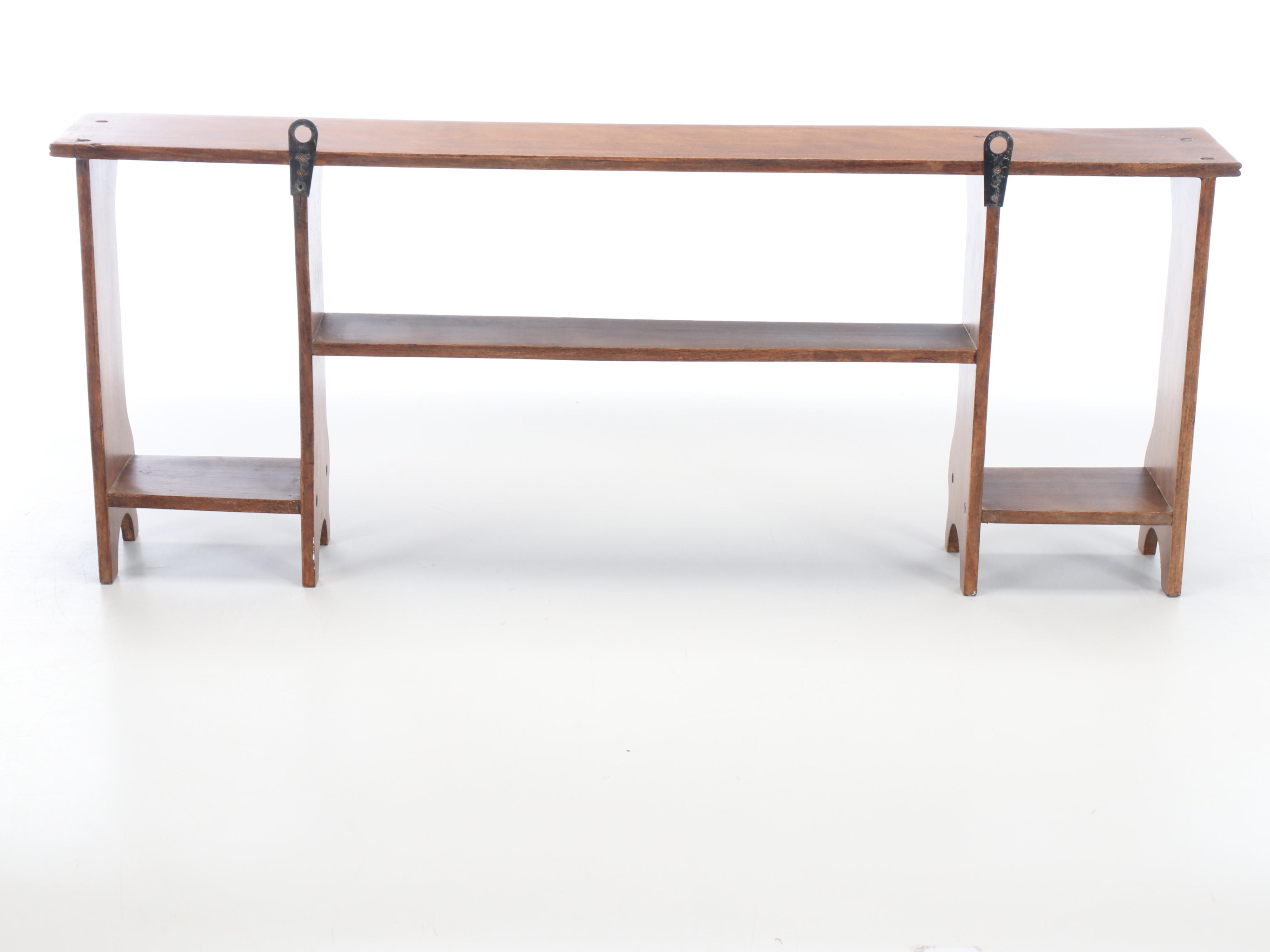 Czechoslovakian Delft Porcelain Food Storage Containers with Clocks and Shelf